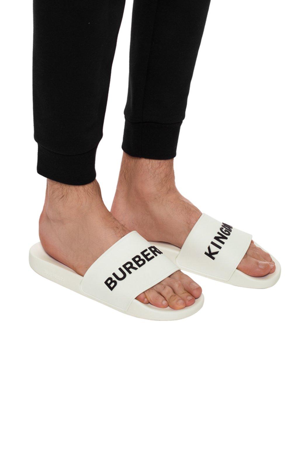 burberry print slides