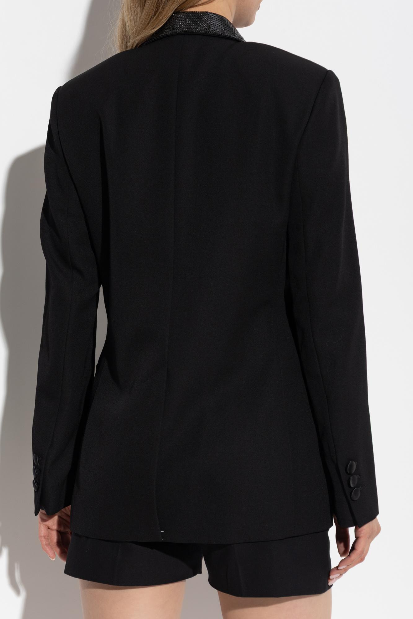 アウターその他 VERSACE Woman Blazer Black 10090951A06608 1B000 Single-Breasted DV Blazer Black | VERSACE UK