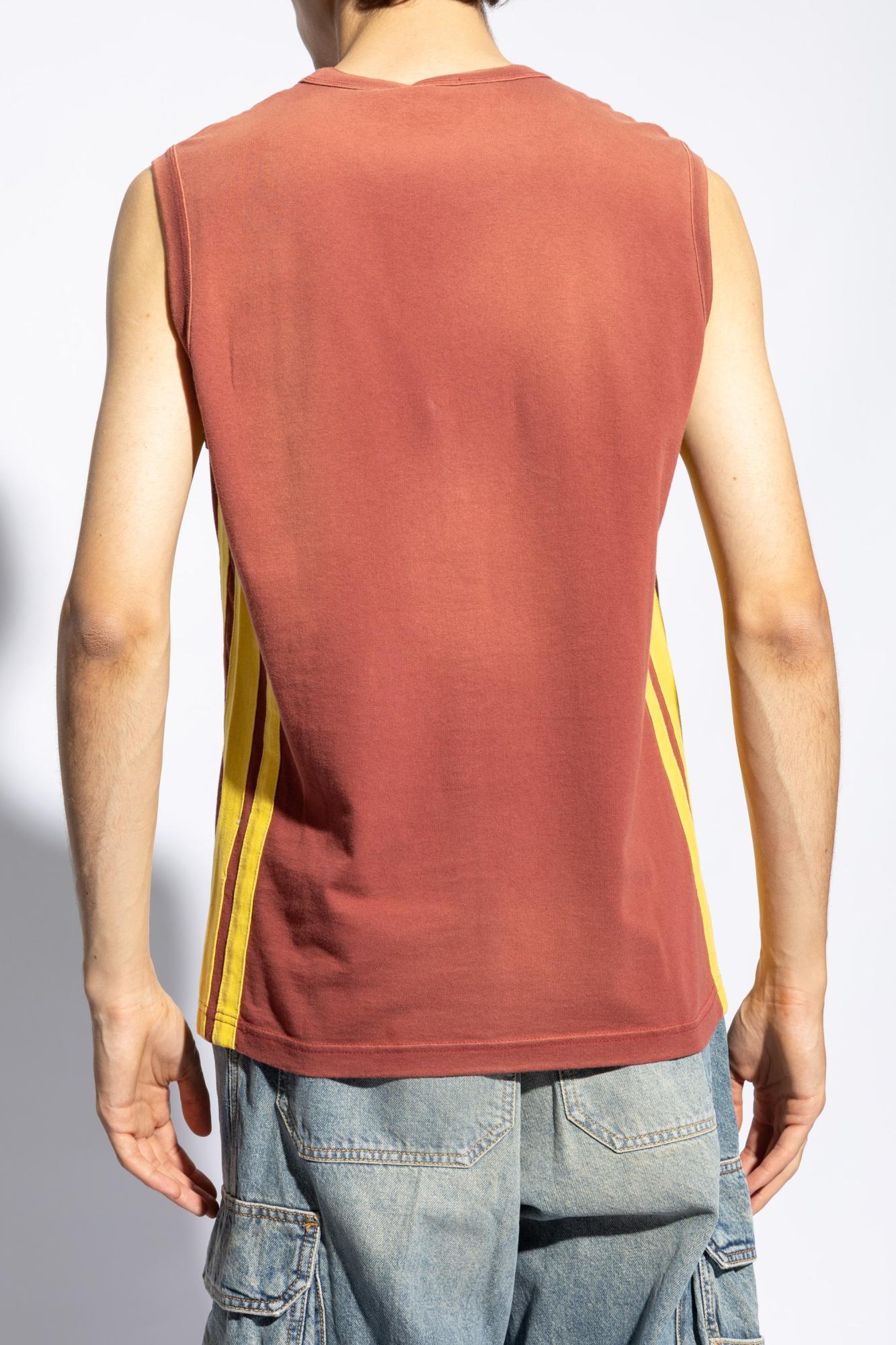 DIESEL t-bisco-stripe ノースリーブトップ ストライプ DIESEL Sleeveless T-Shirt 'T-Bisco-Stripe' in Red for Men