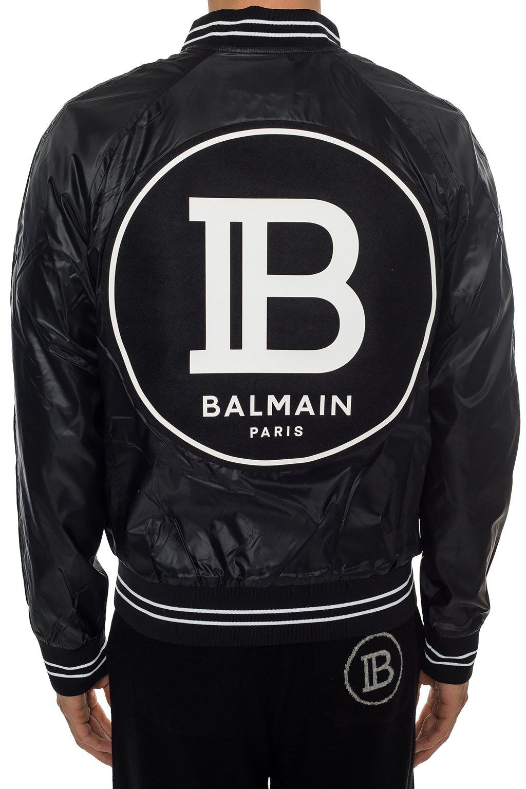 Balmain Synthetic Bomber Jacket in Black for Men Lyst