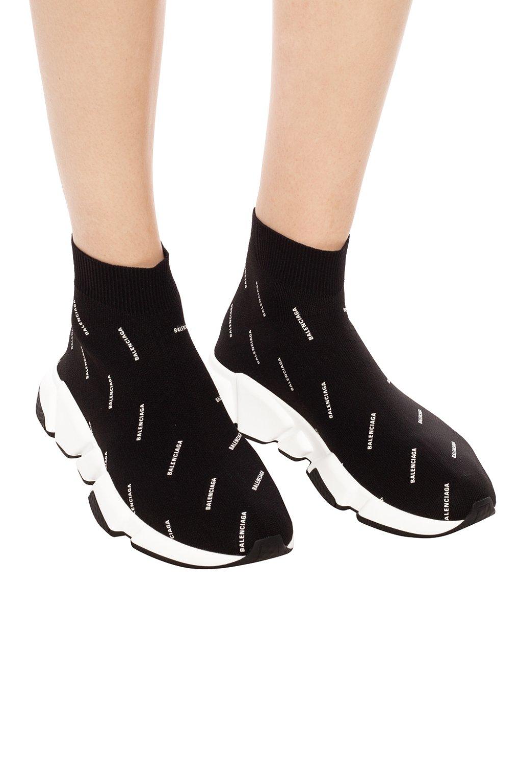 Balenciaga Rubber 'speed' High-top Sock Sneakers in Black for Men - Lyst