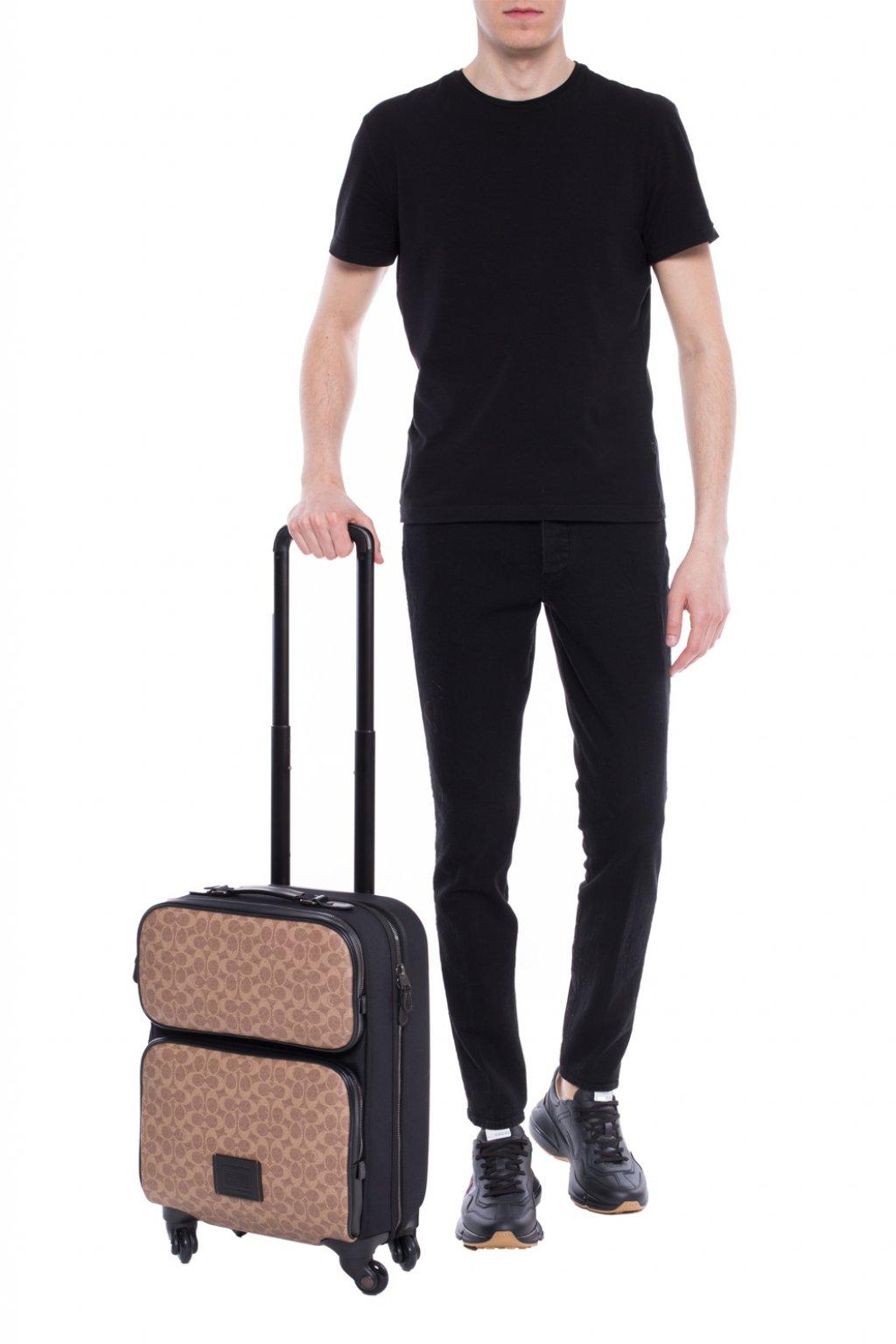 COACH Wheeled Carry On In Signature Canvas In Black For Men Lyst |  