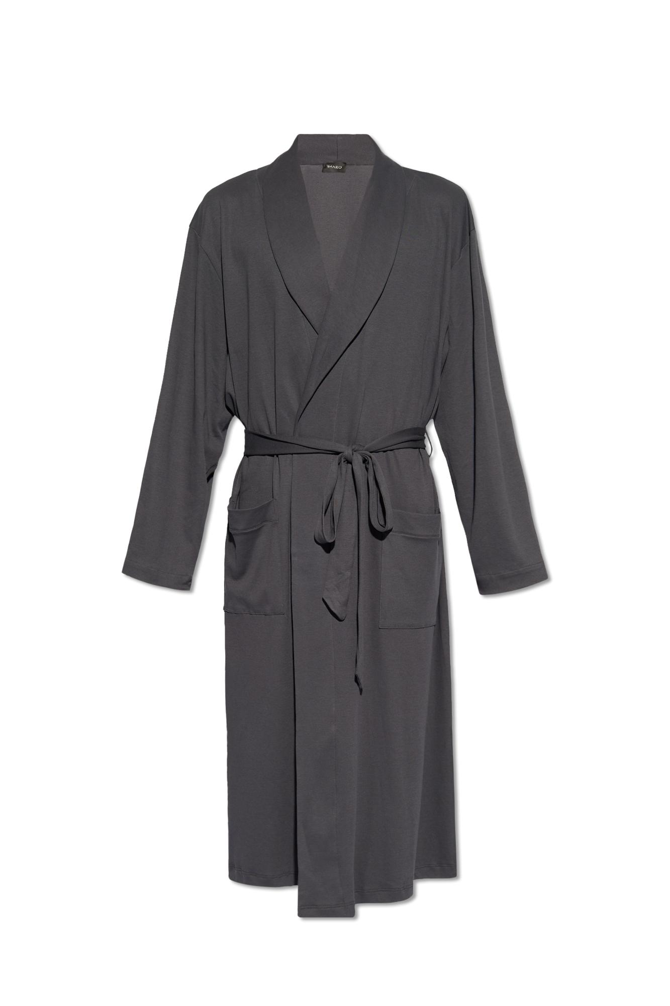 Hanro robe Cotton Bathrobe in Black for Men Lyst UK