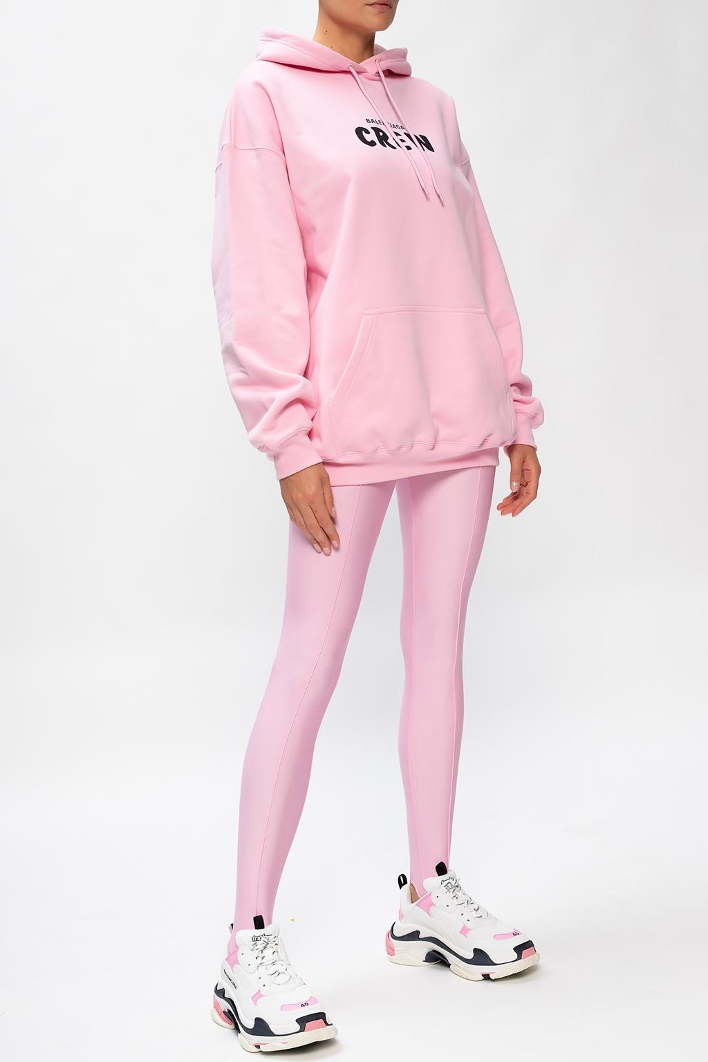20+ Balenciaga Black Hoodie Pink Logo PNG