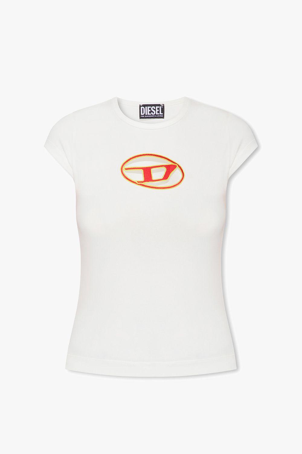 DIESEL 't-angie' T-shirt With Logo in White | Lyst