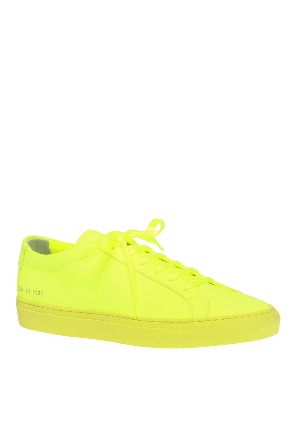Common Projects Leather Classic Tennis Shoes in Yellow for Men | Lyst
