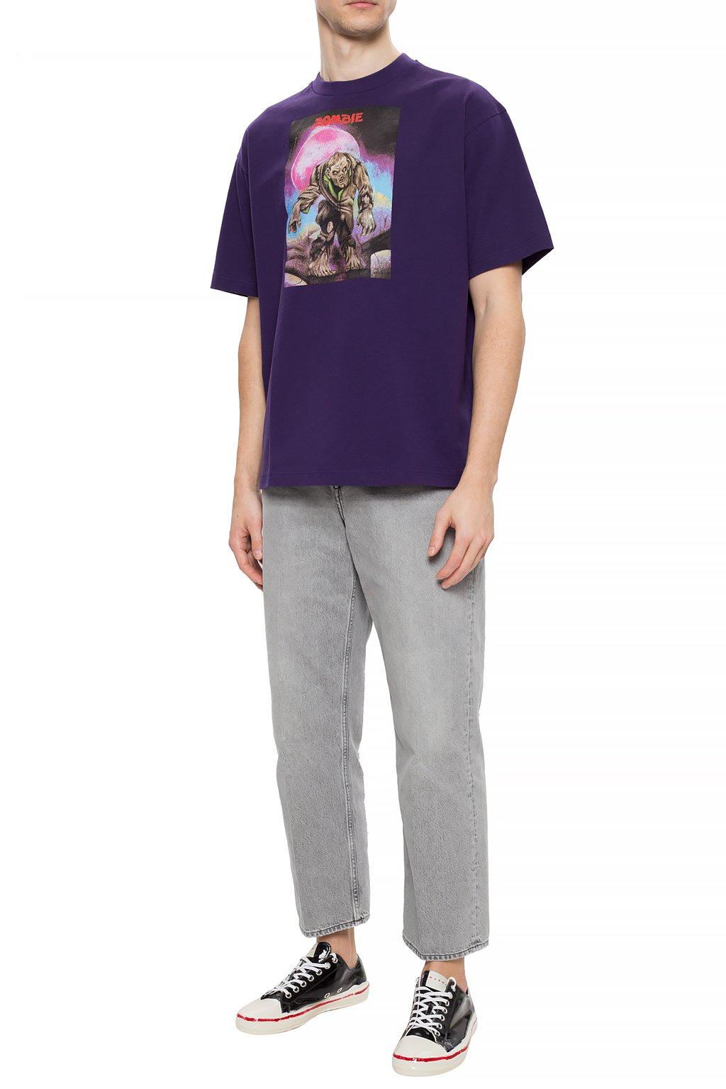 Acne Studios Monster In My Pocket Print T-shirt in Purple for Men 