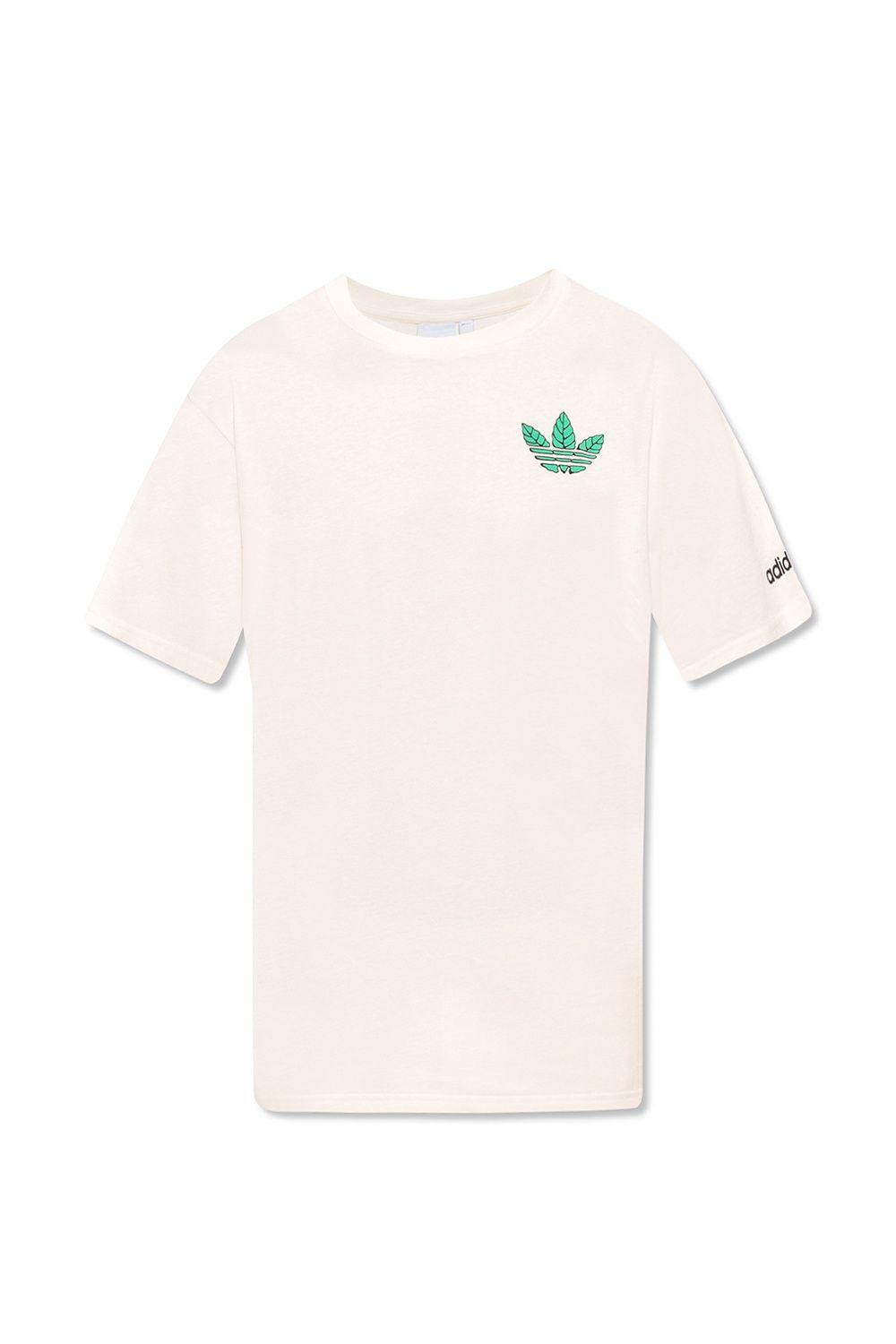 adidas Originals Logo T-shirt in Natural for Men | Lyst