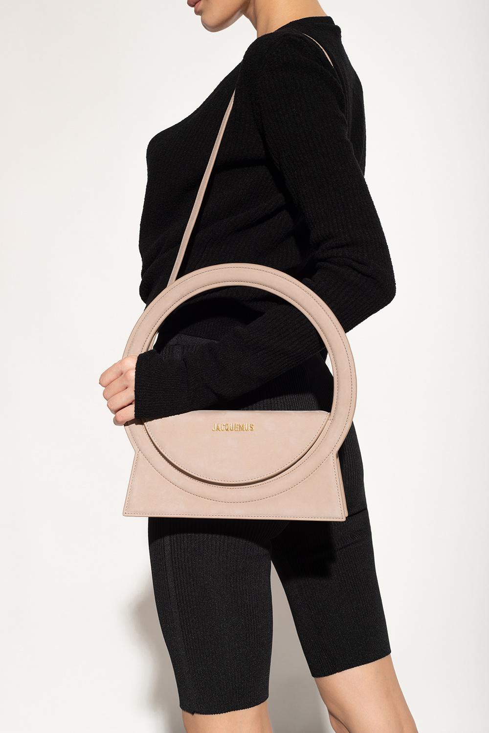 Jacquemus Le Sac Rond Suede Shoulder Bag In Pink