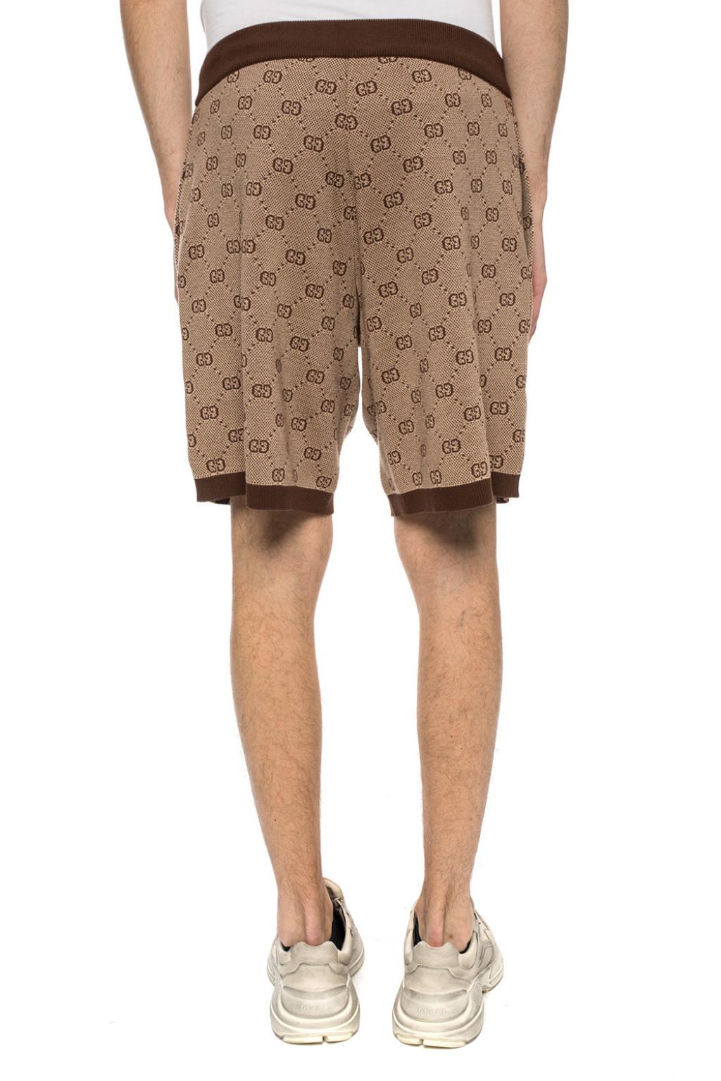 Gucci GG Jacquard Knit Shorts in Natural for Men | Lyst