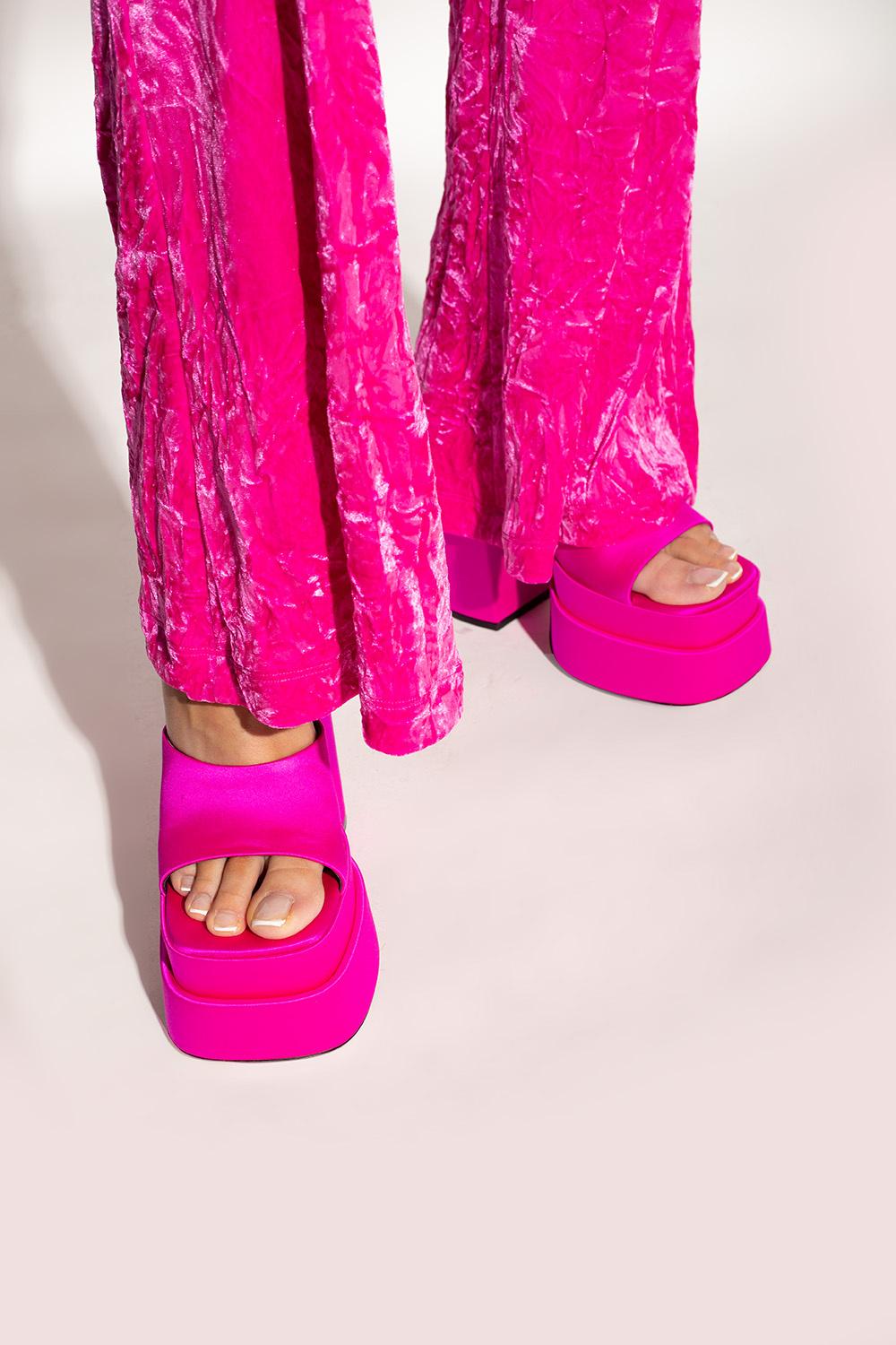 Versace 'medusa Aevitas' Platform Sandals in Pink | Lyst