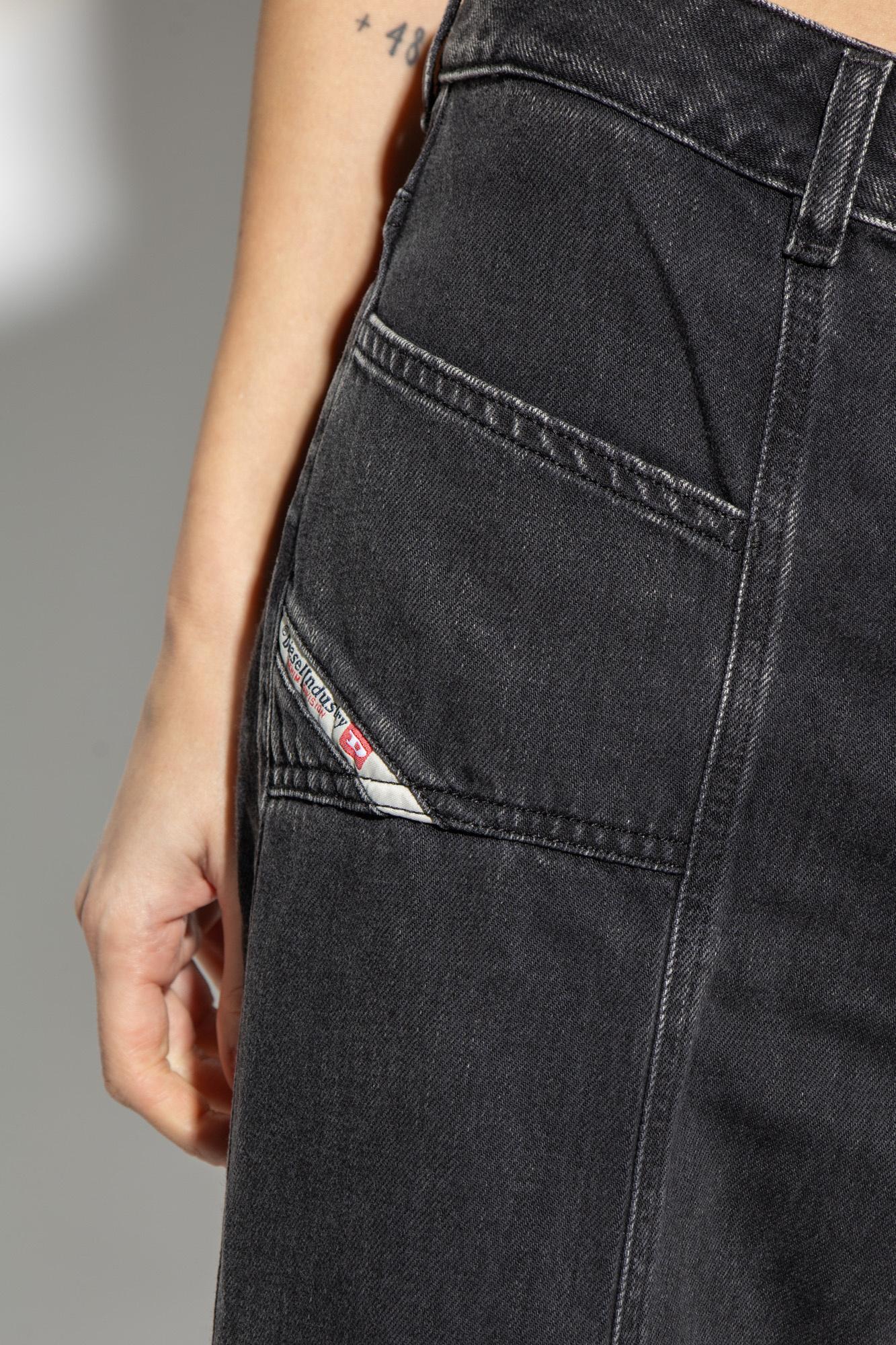 DIESEL D-akii 068hn Flared Bootcut Jeans in Black | Lyst