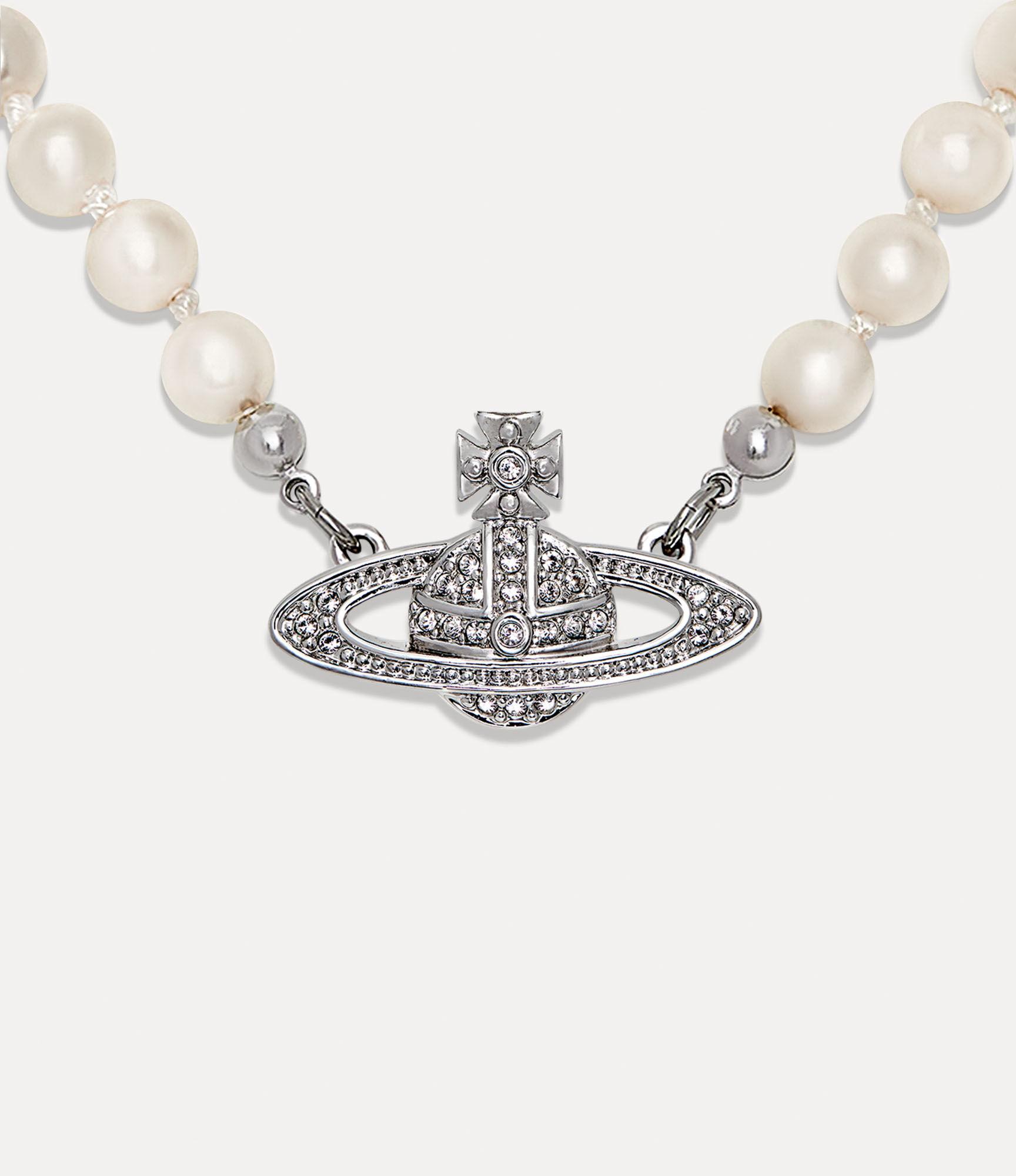 VIVIENNE WESTWOOD Mini Bas Relief orb faux pearl necklace | Harvey Nichols