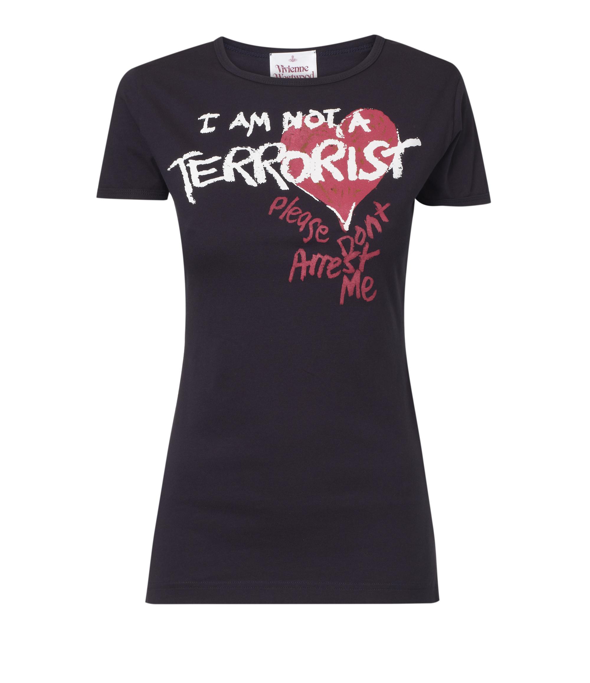 Vivienne Westwood I Am Not A Terrorist T-shirt Navy in Blue | Lyst UK
