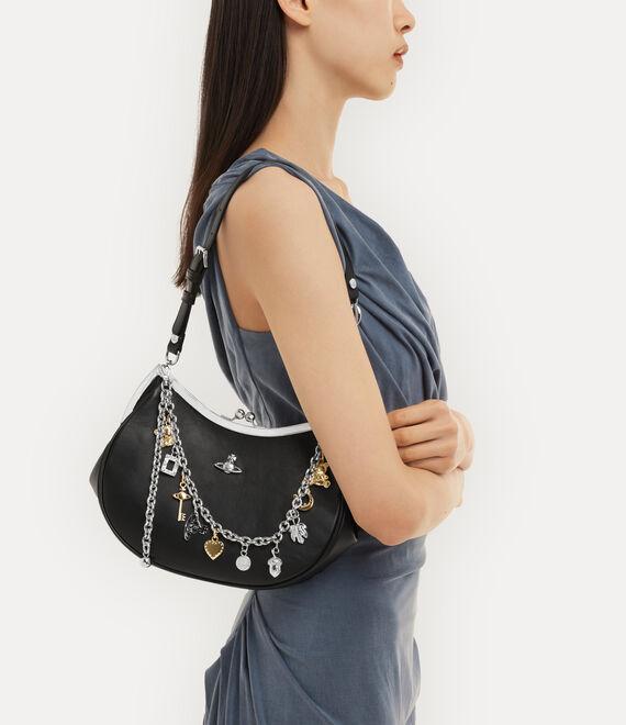 Vivienne Westwood Charm Frame Purse Soft Leather in White