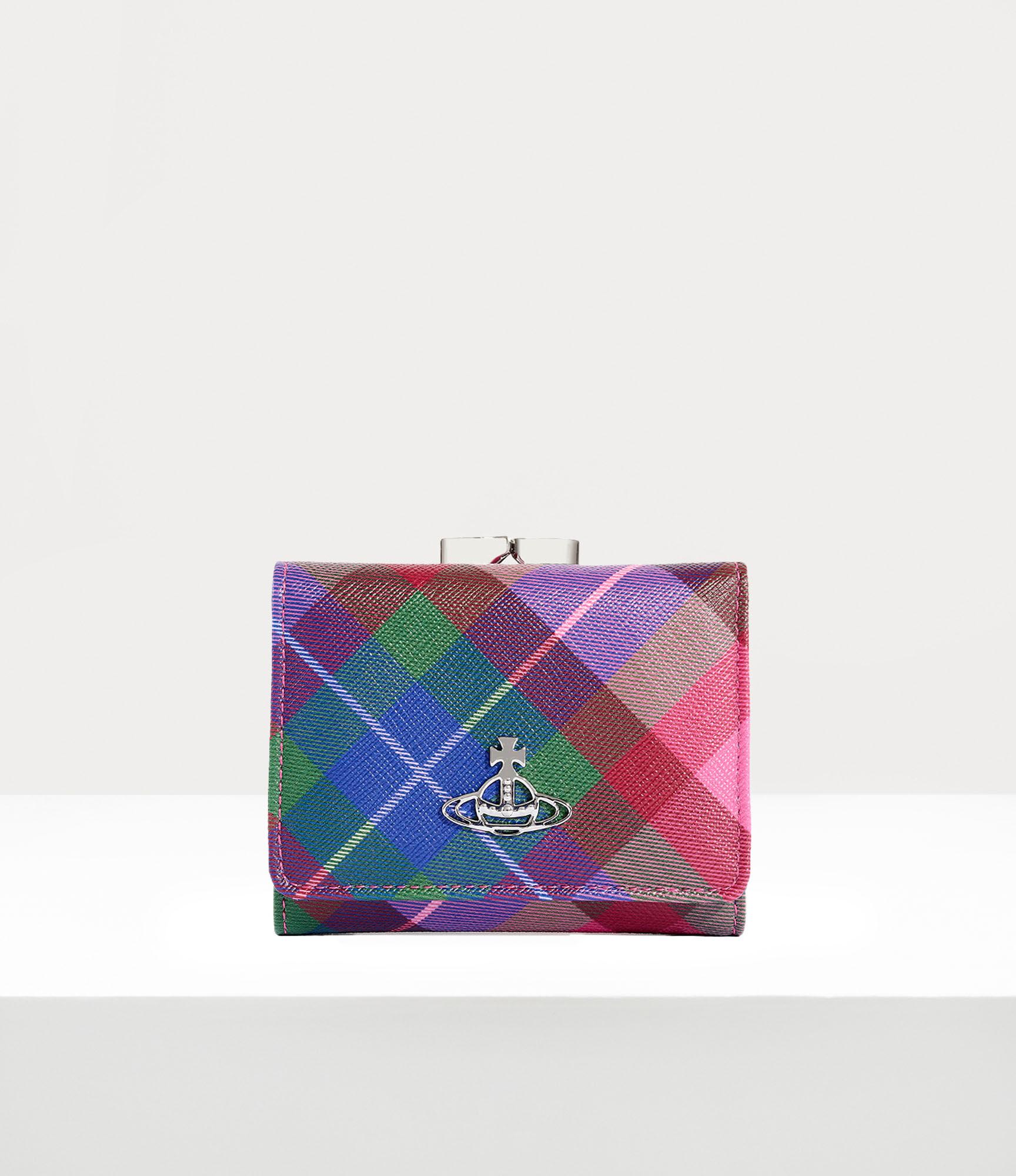 Vivienne Westwood Small Frame Wallet Saffiano Printed Candy