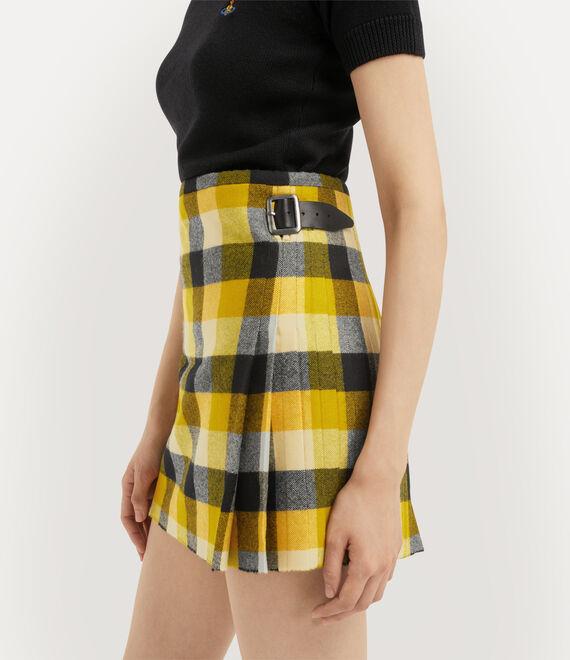 Vivienne Westwood Mini Kilt Check Wool in Yellow Lyst UK