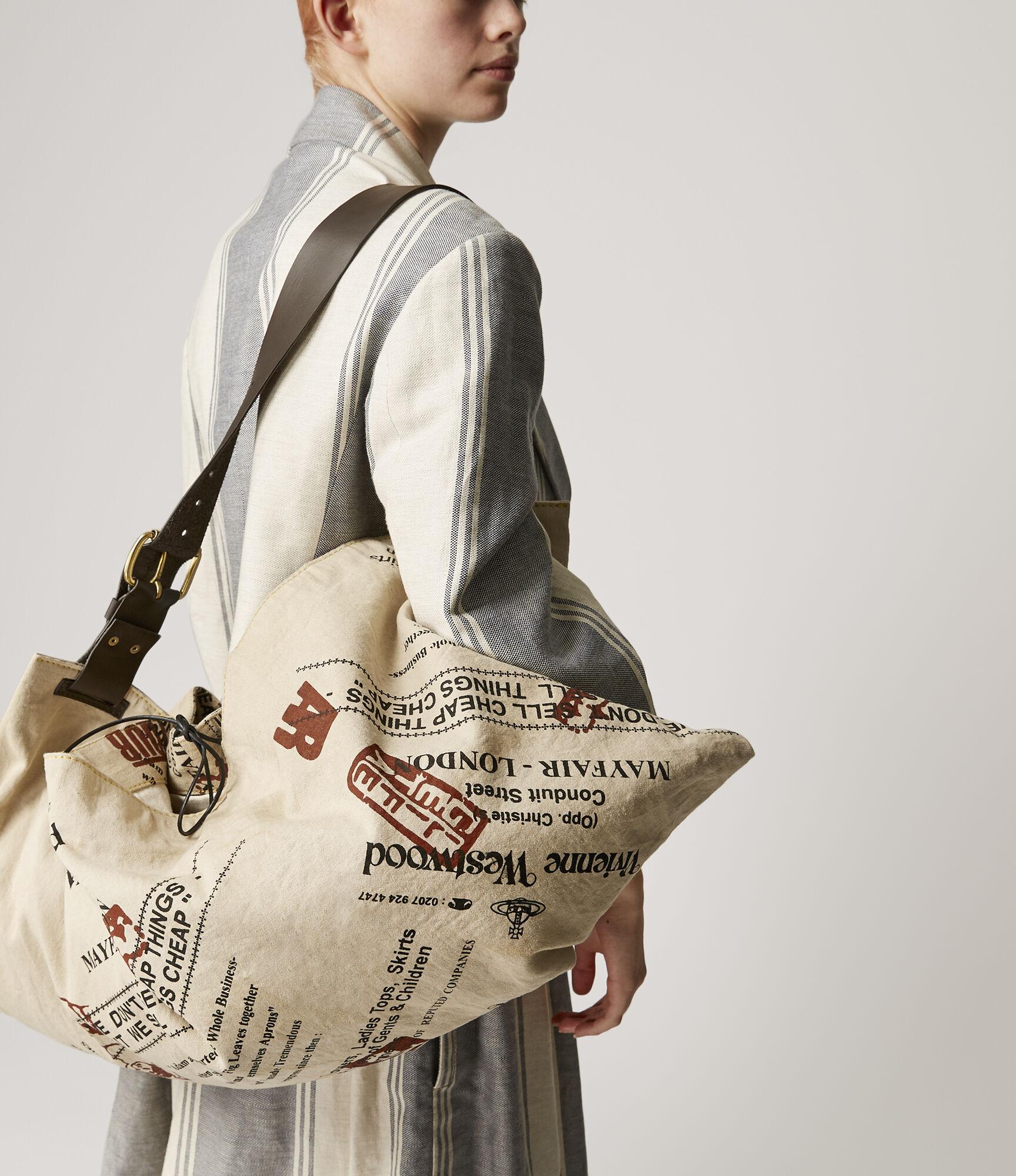 Vivienne Westwood Cotton Boston Crossbody Bag In Beige Natural Lyst