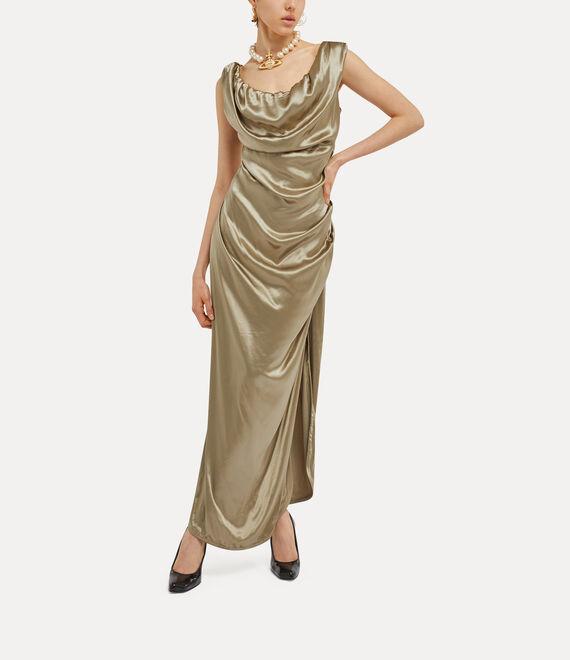 green emerald velvet dress 1990/ 2000's Gold Vivienne Westwood Anglomania Dress – Nomad Vintage main image 0