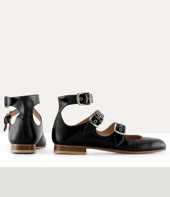 Vivienne Westwood Roman Three-Strap Sandal Leather in Black Lyst UK