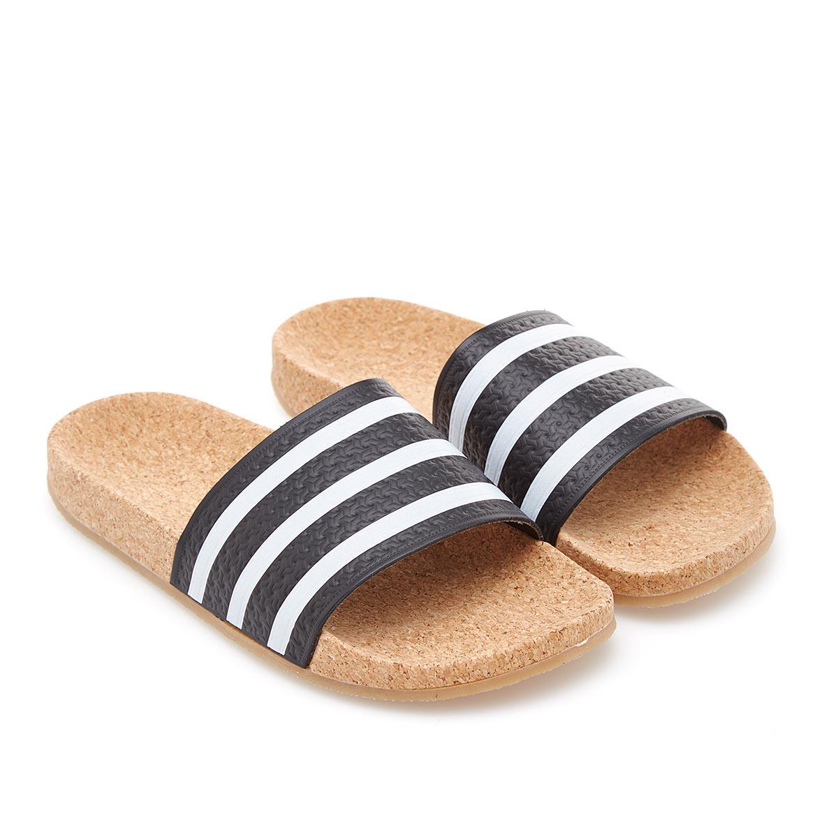 adidas cork slides men's