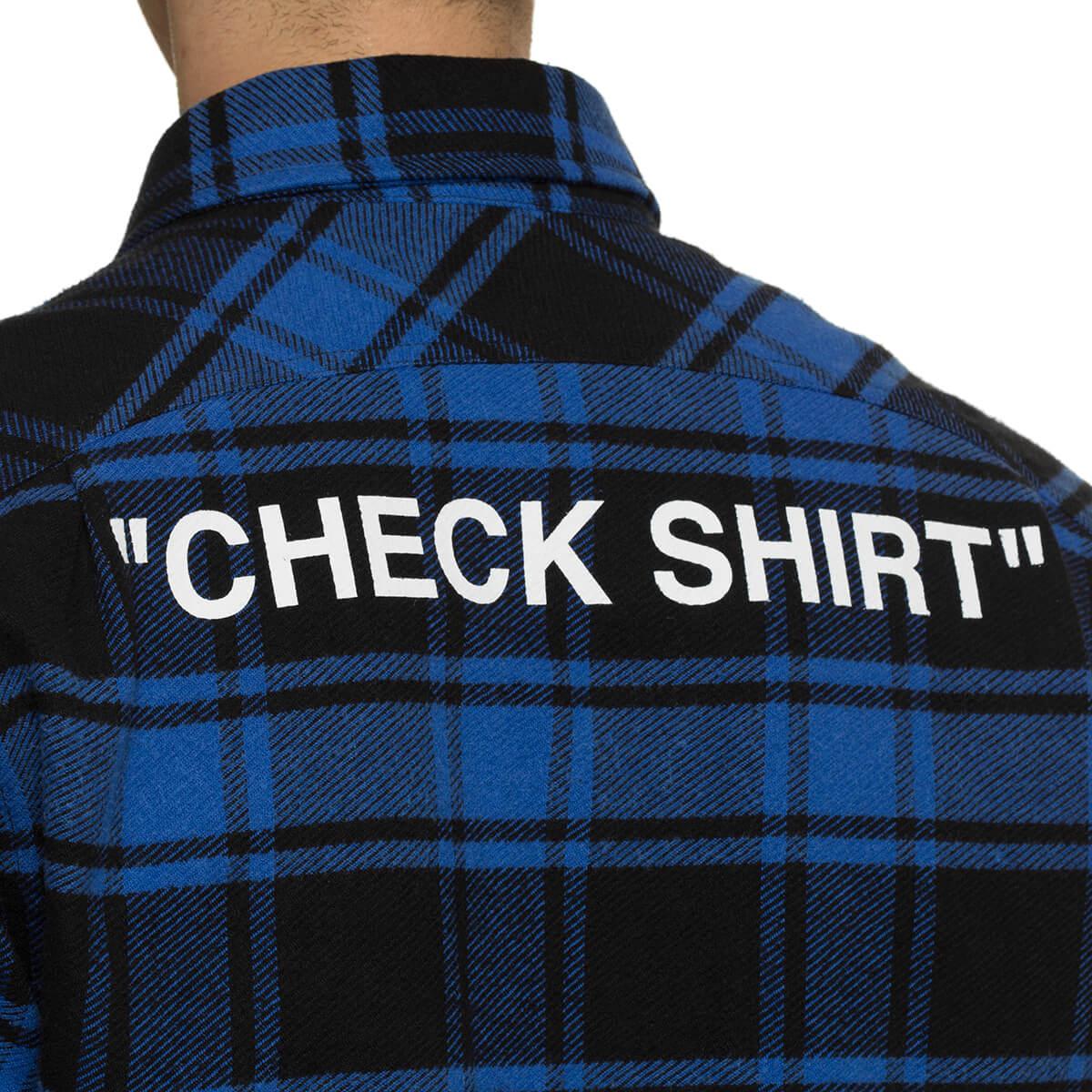 Off-White c/o Virgil Abloh Quote Flannel Shirt in Blue for Men - Lyst