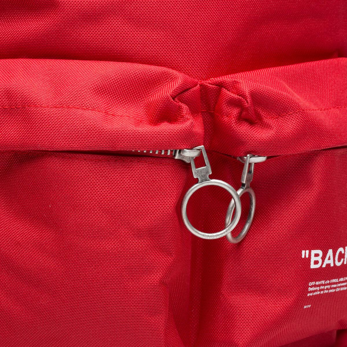 off white red quote backpack