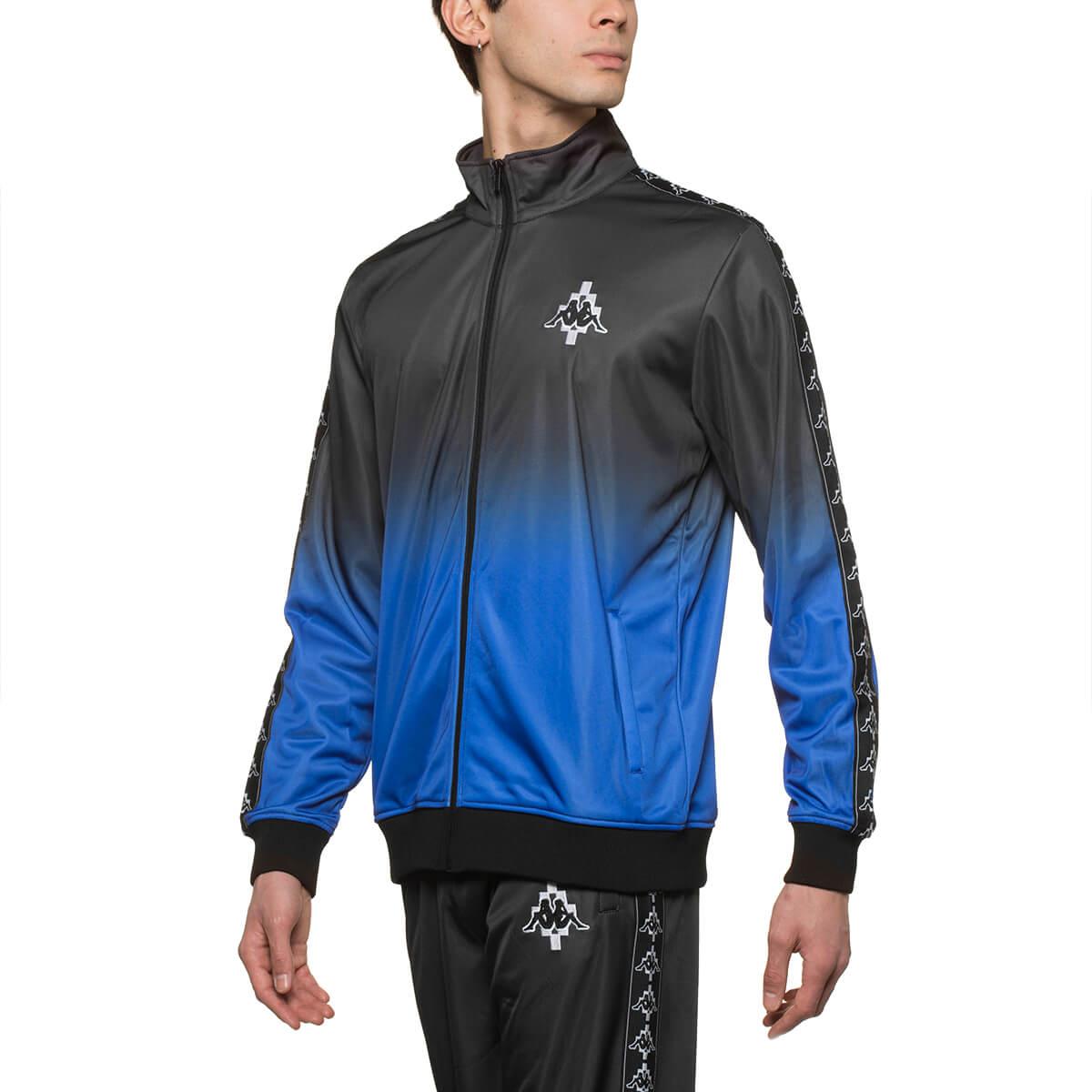 blue and black kappa tracksuit