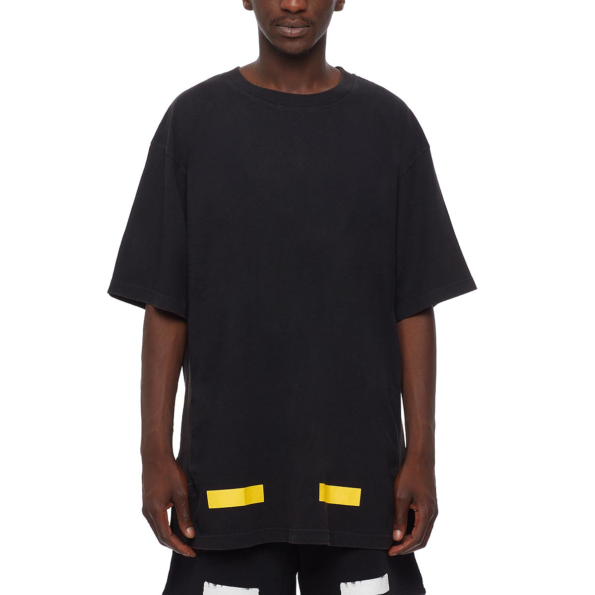 Off-White c/o Virgil Abloh Arrows Cotton T-Shirt in Black (Yellow 