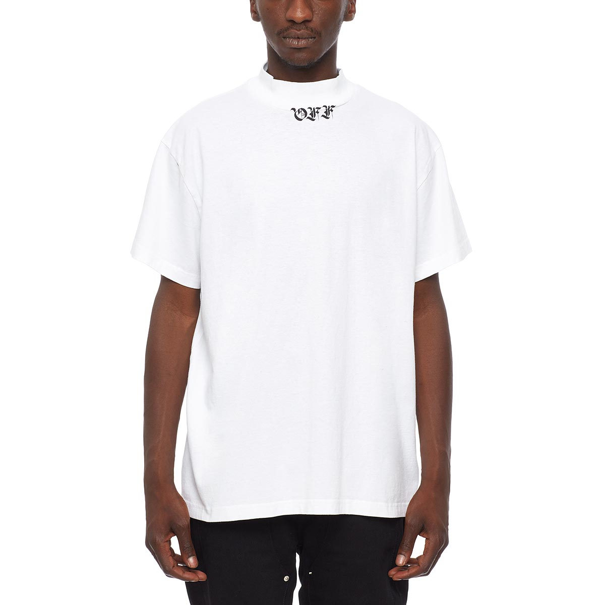 Download Off-White c/o Virgil Abloh Mock Neck Cotton T-shirt in ...