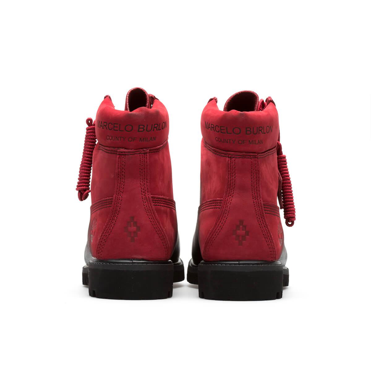 Marcelo Burlon Leather Timberland Boot in Black / Red (Red) for Men | Lyst