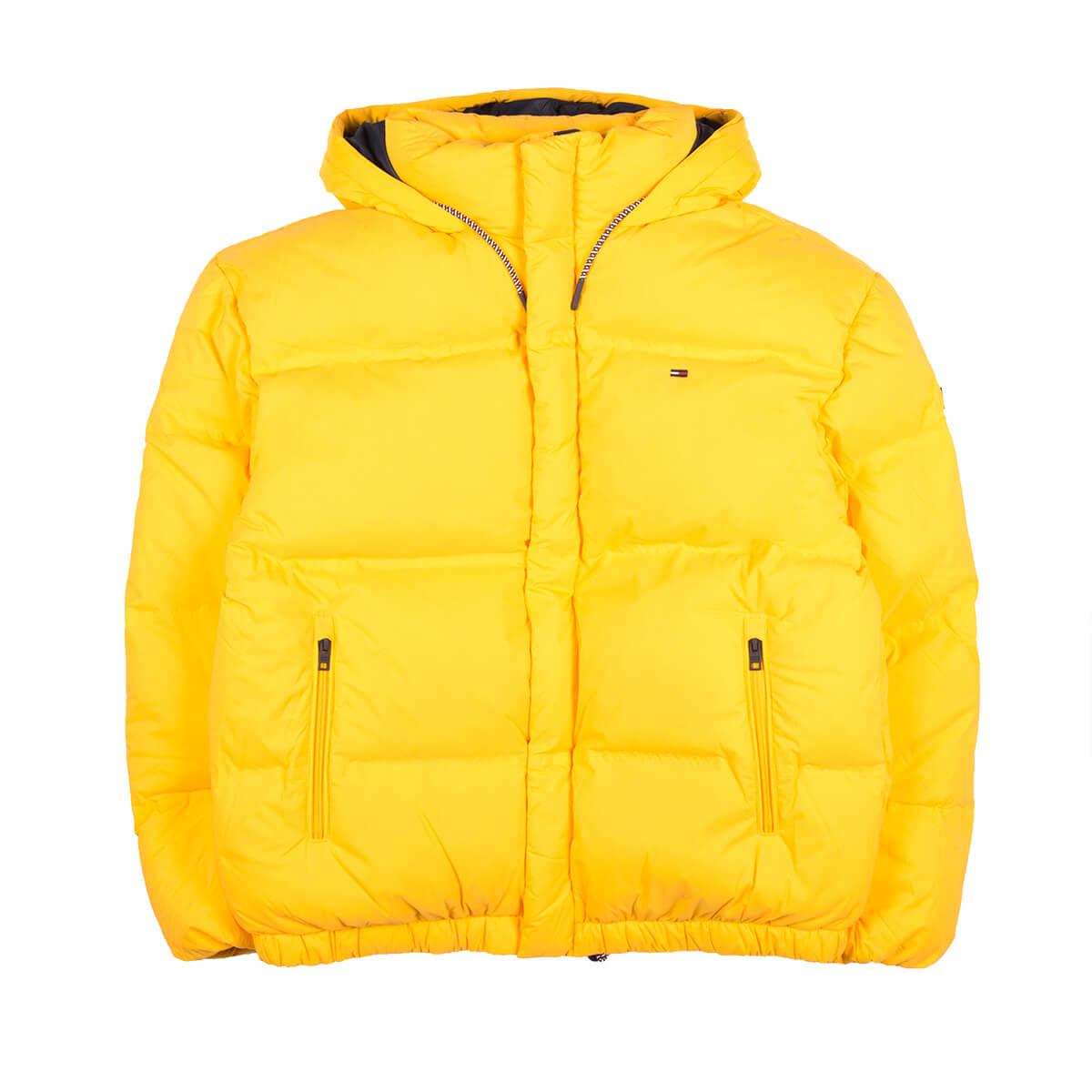 tommy hilfiger yellow puffer jacket