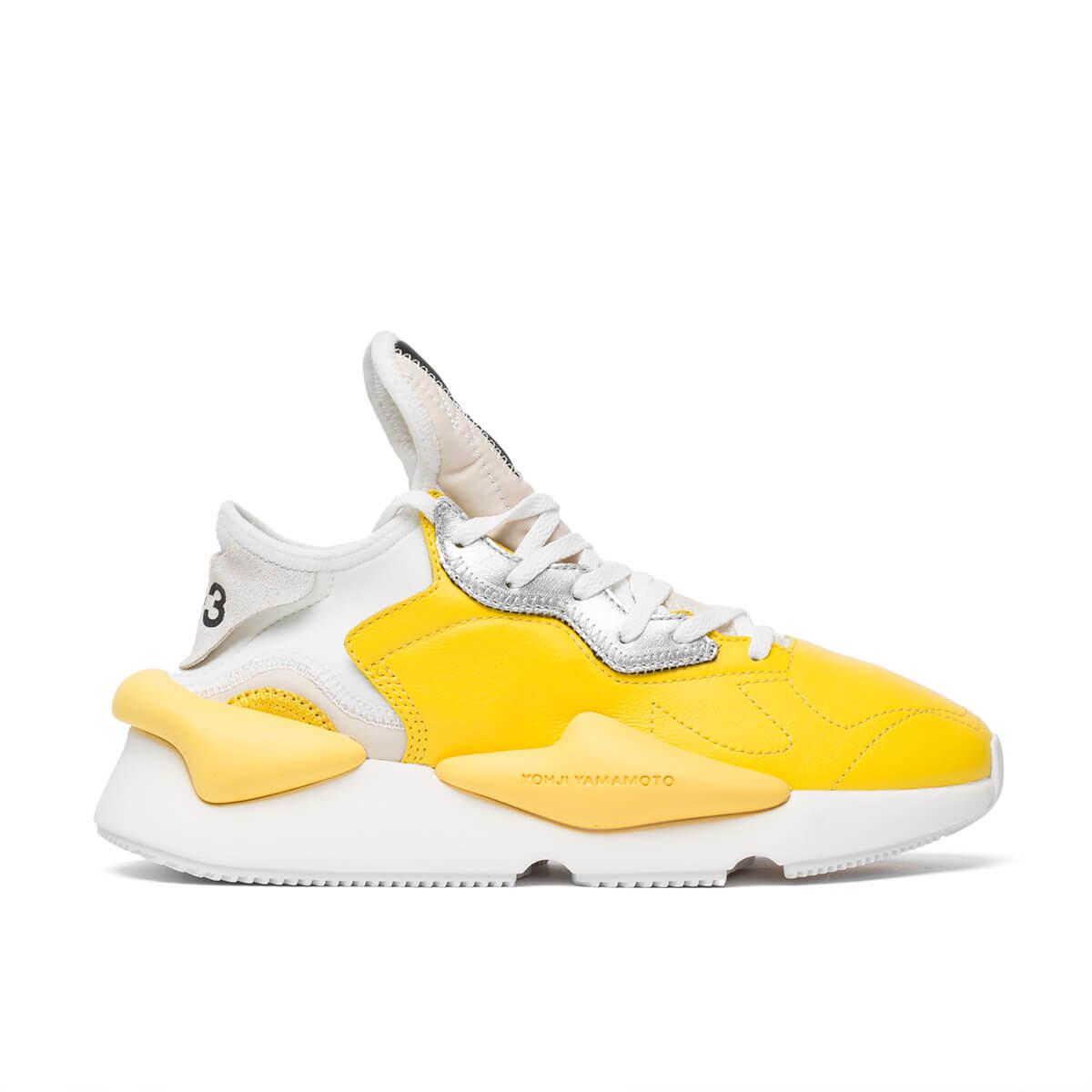 Y-3 Leather Kaiwa Sneakers in Yellow 