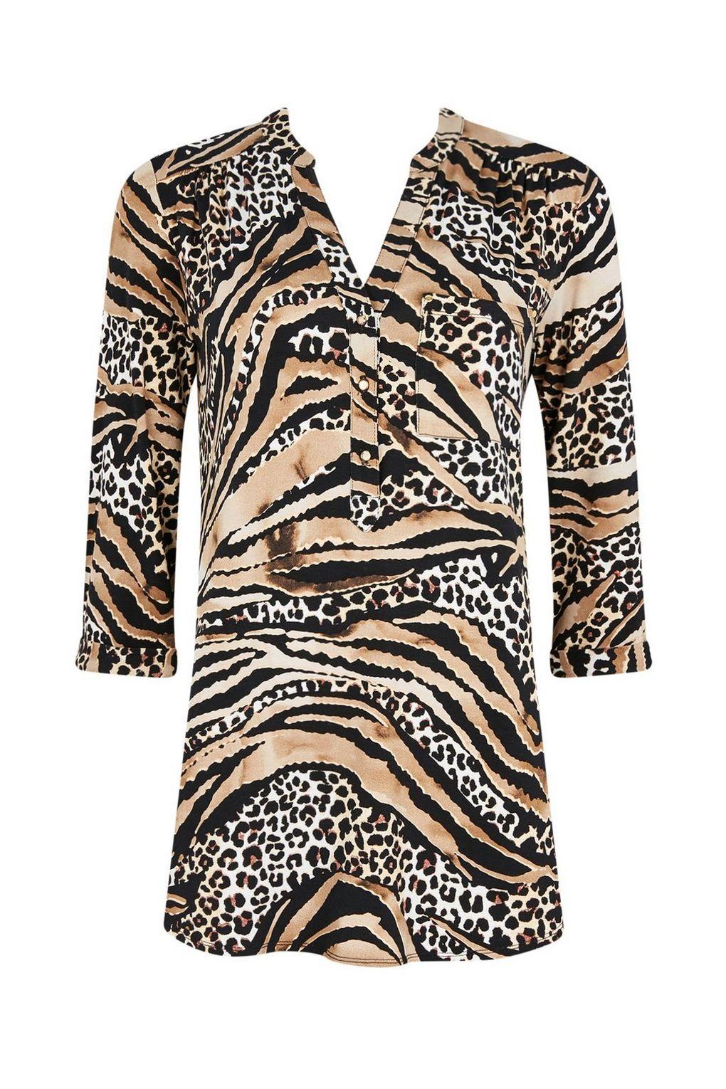 wallis stone animal print dress