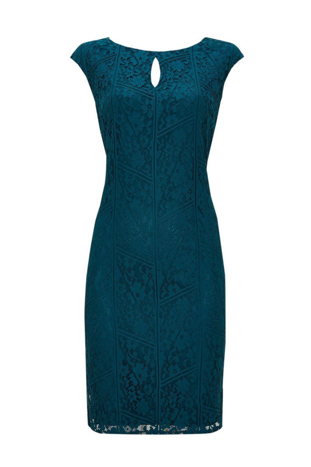 wallis teal lace dress