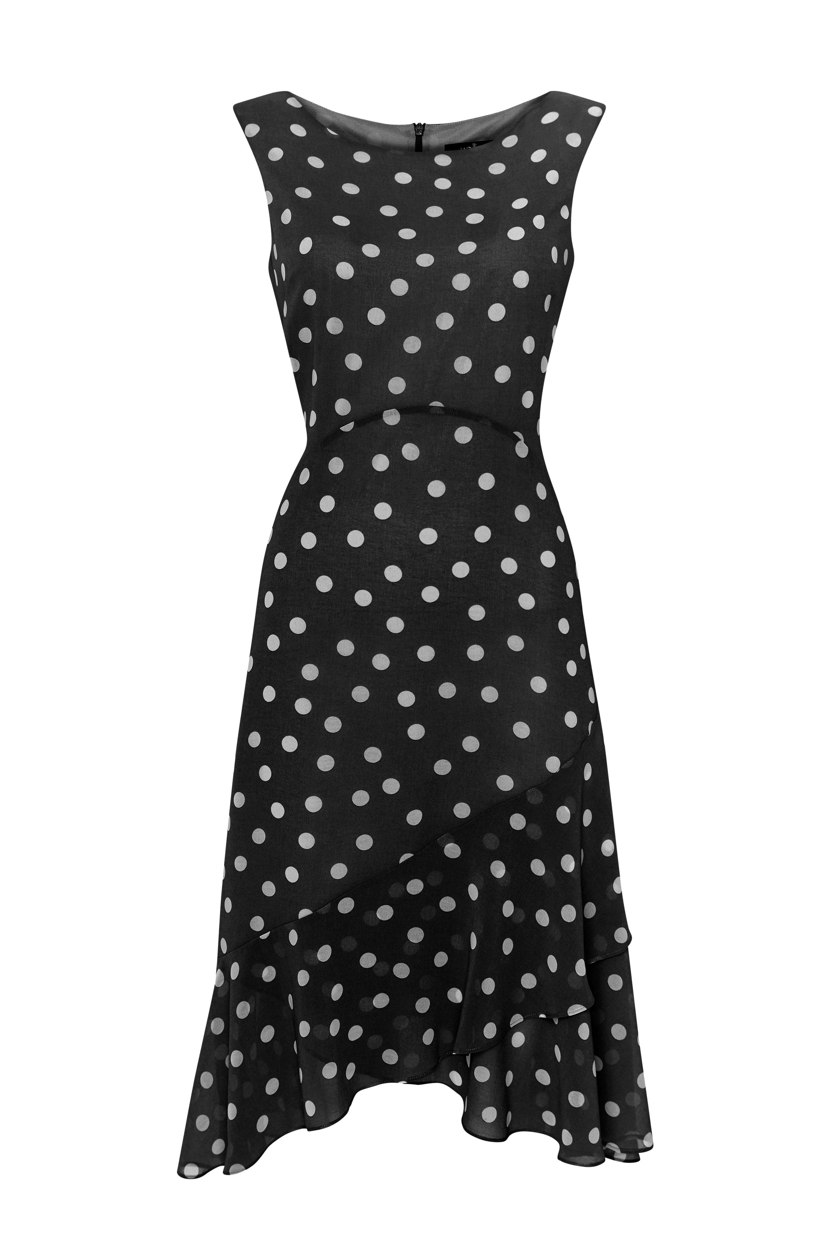 wallis polka dot fit and flare dress