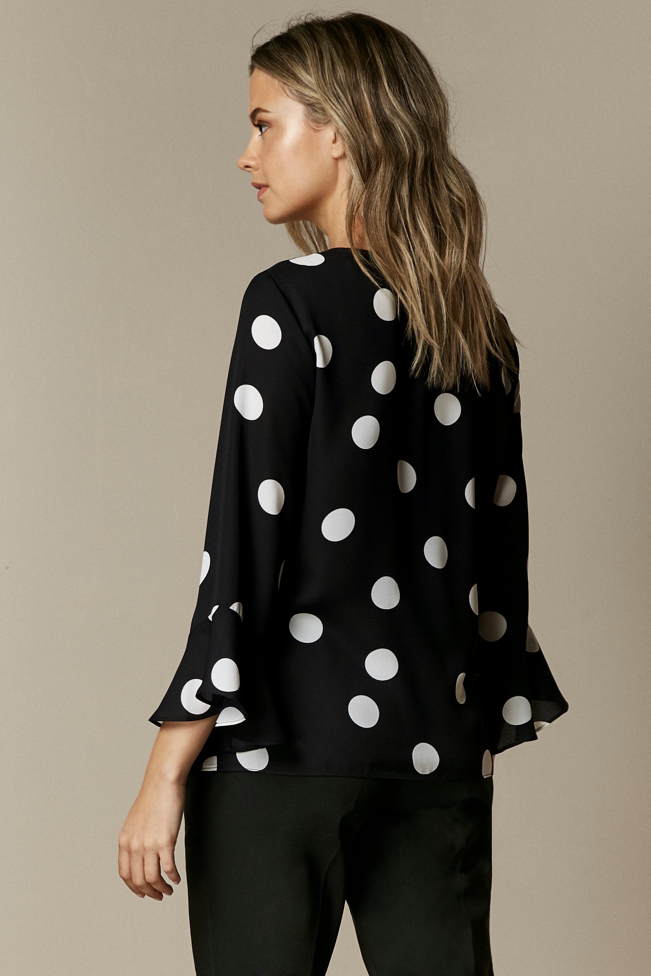 wallis polka dot top