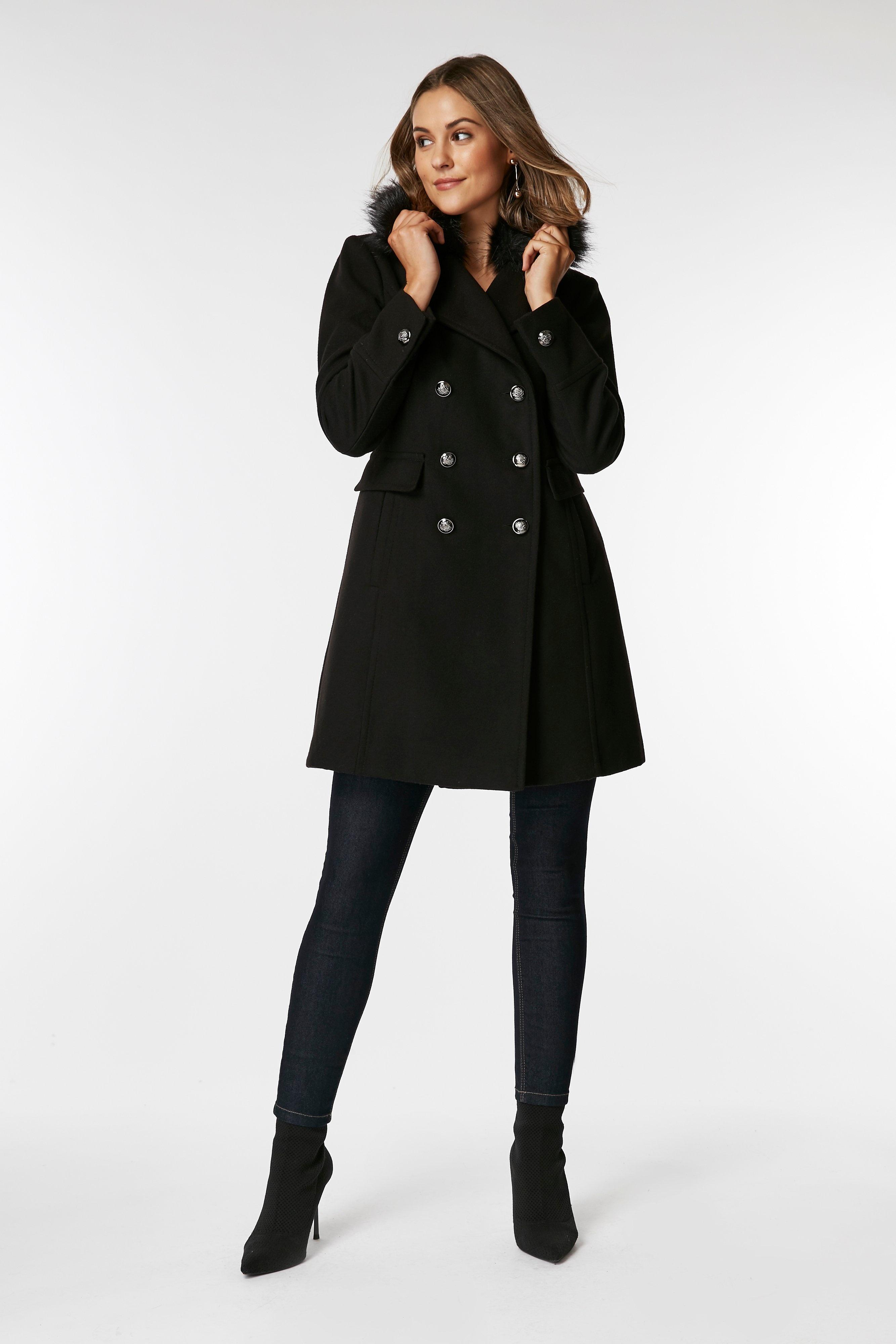 wallis black coat