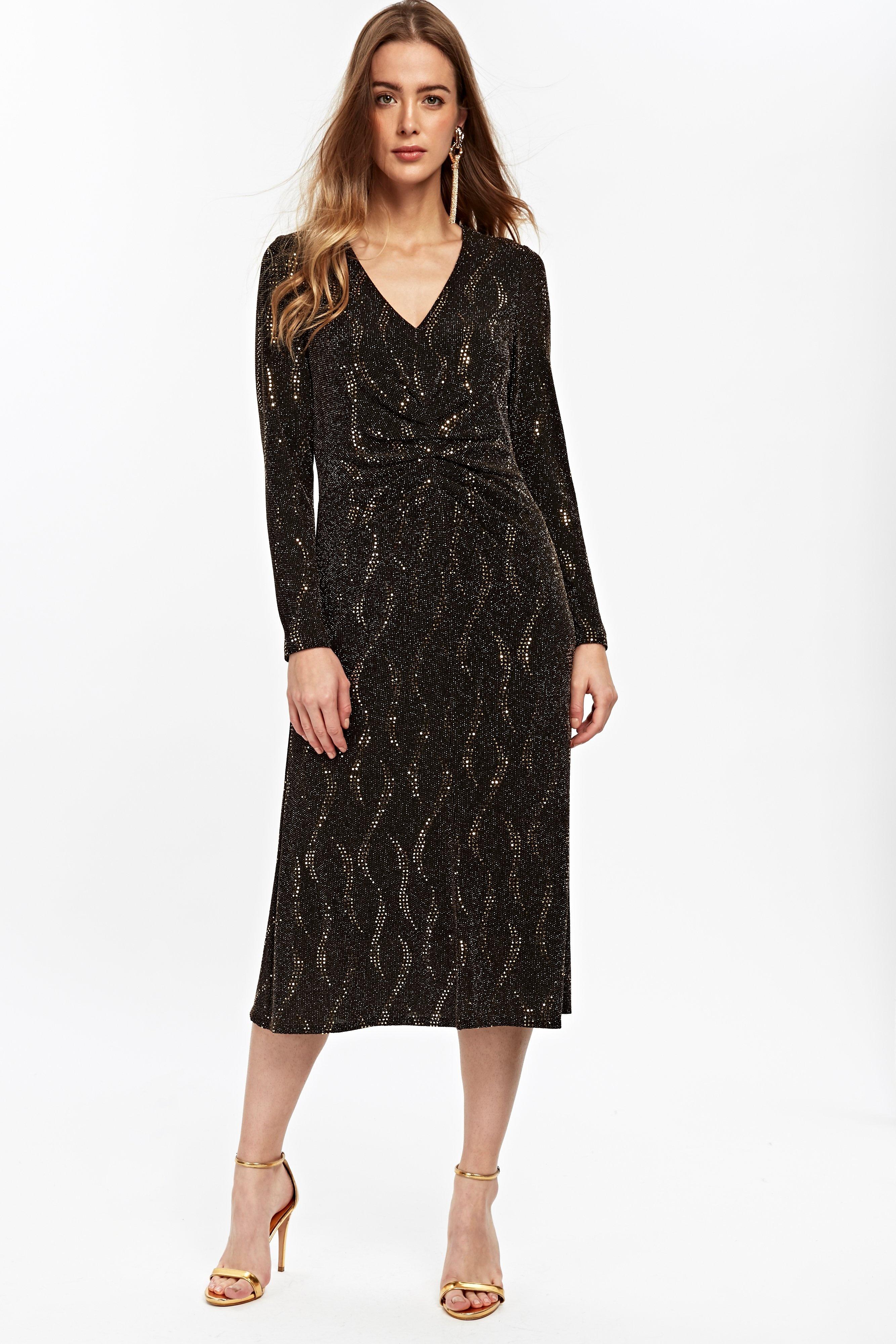wallis rose gold shimmer maxi dress