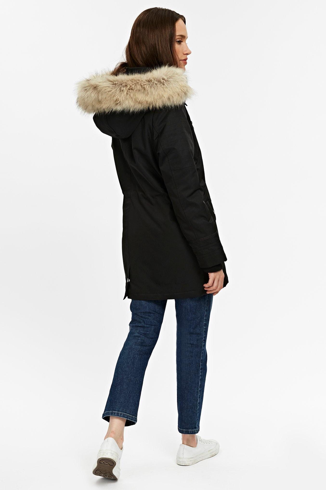 Wallis black parka best sale coat