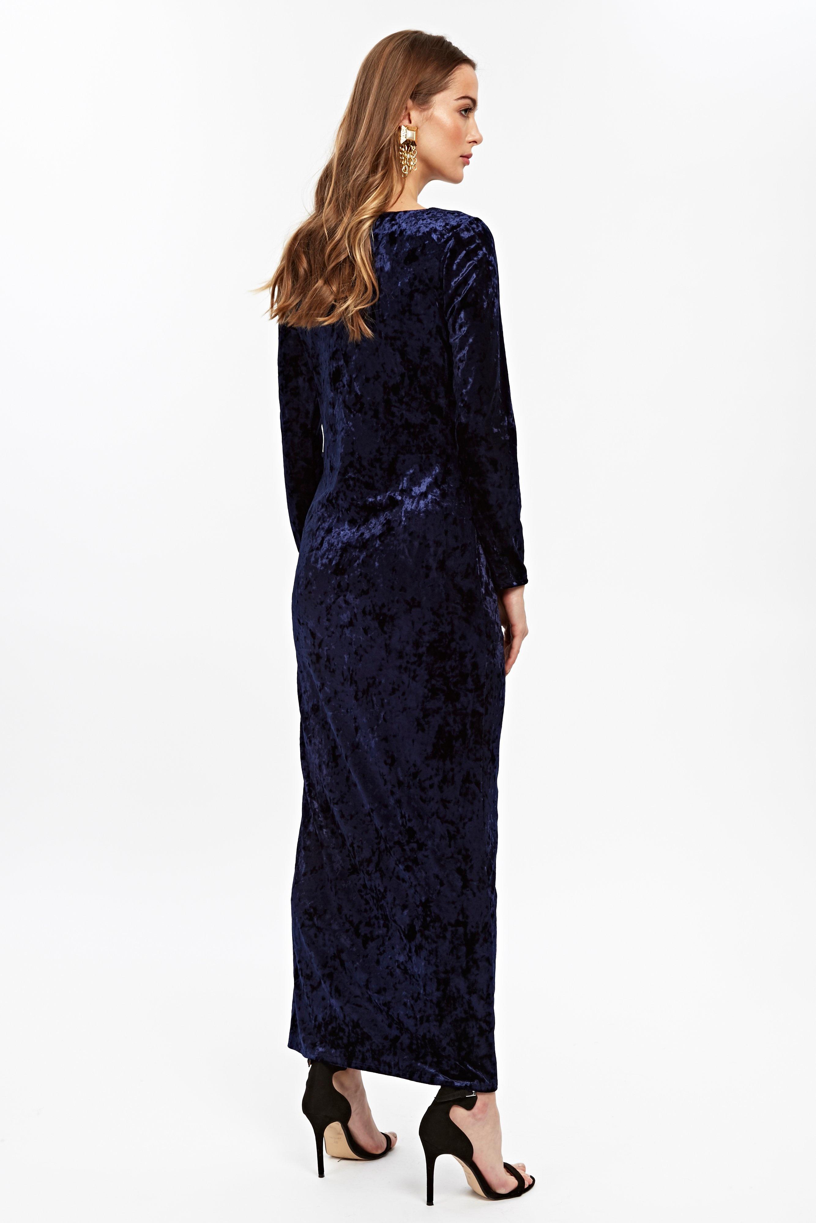 wallis blue velvet dress