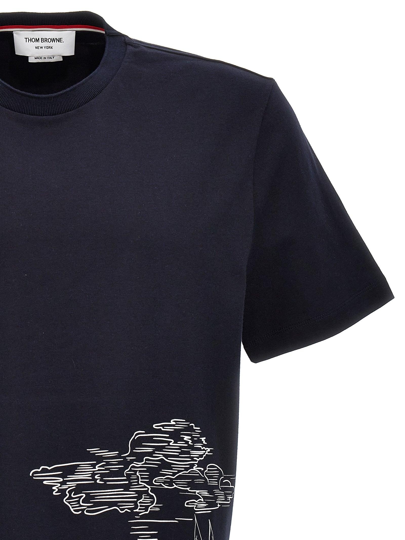 Thom Browne Stampa T-shirt in Blue for Men | Lyst