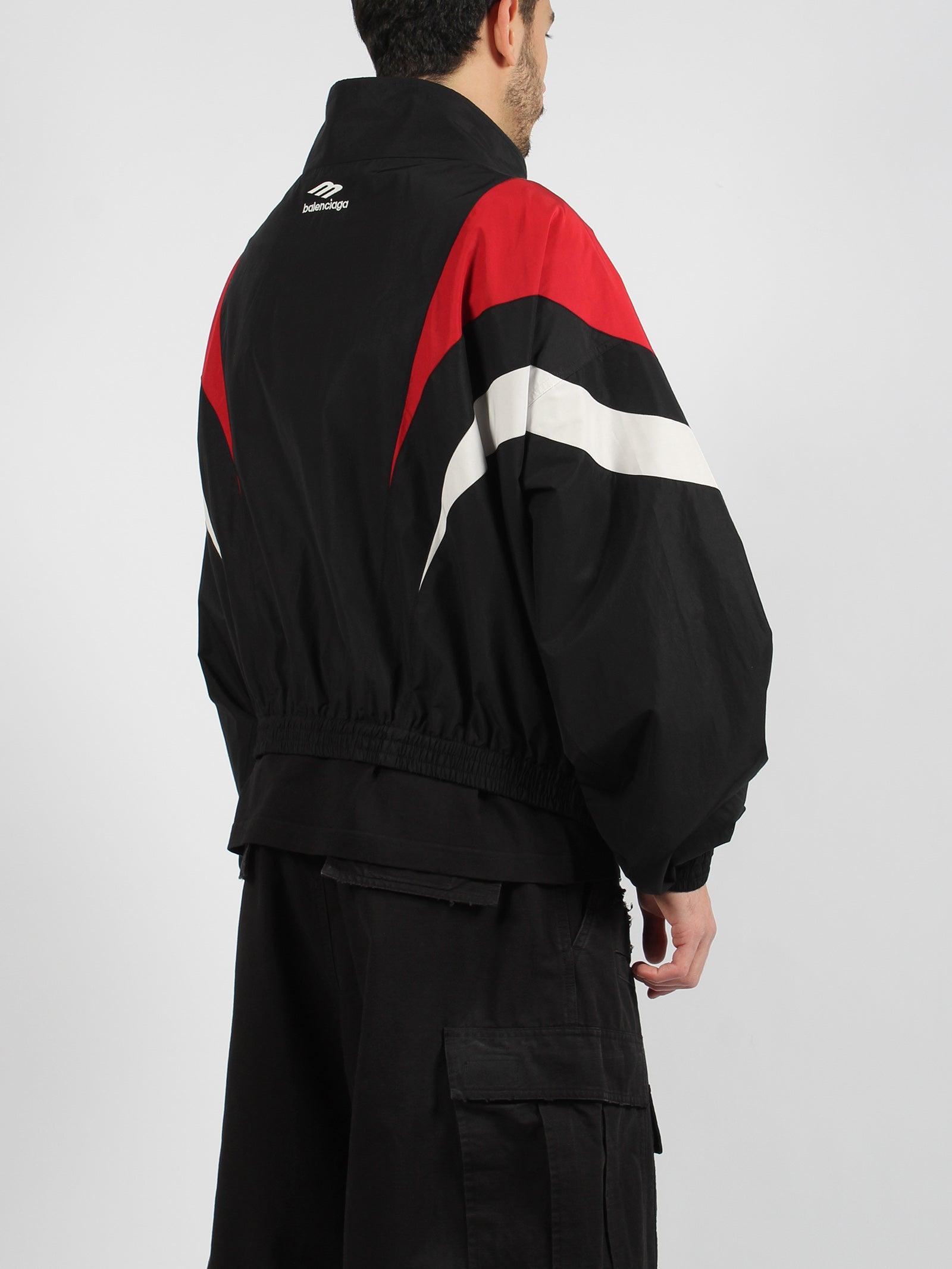 Balenciaga 3B Sports Icon Off Shoulder Tracksuit Jacket in