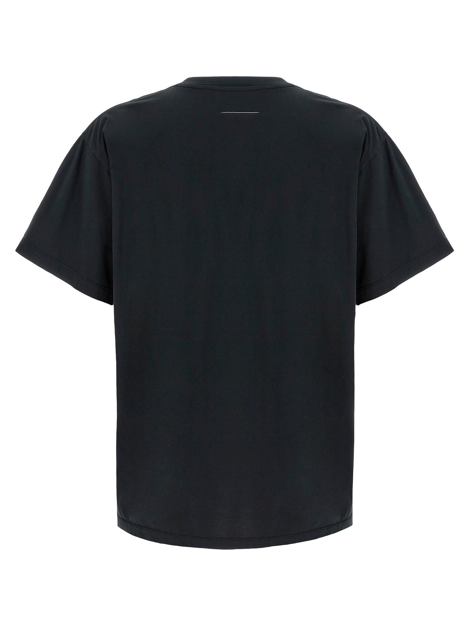 MM6 by Maison Martin Margiela 'Numeric' T-Shirt in Black for MM6 by Maison Martin Margiela 'Numeric' T-Shirt in Black for