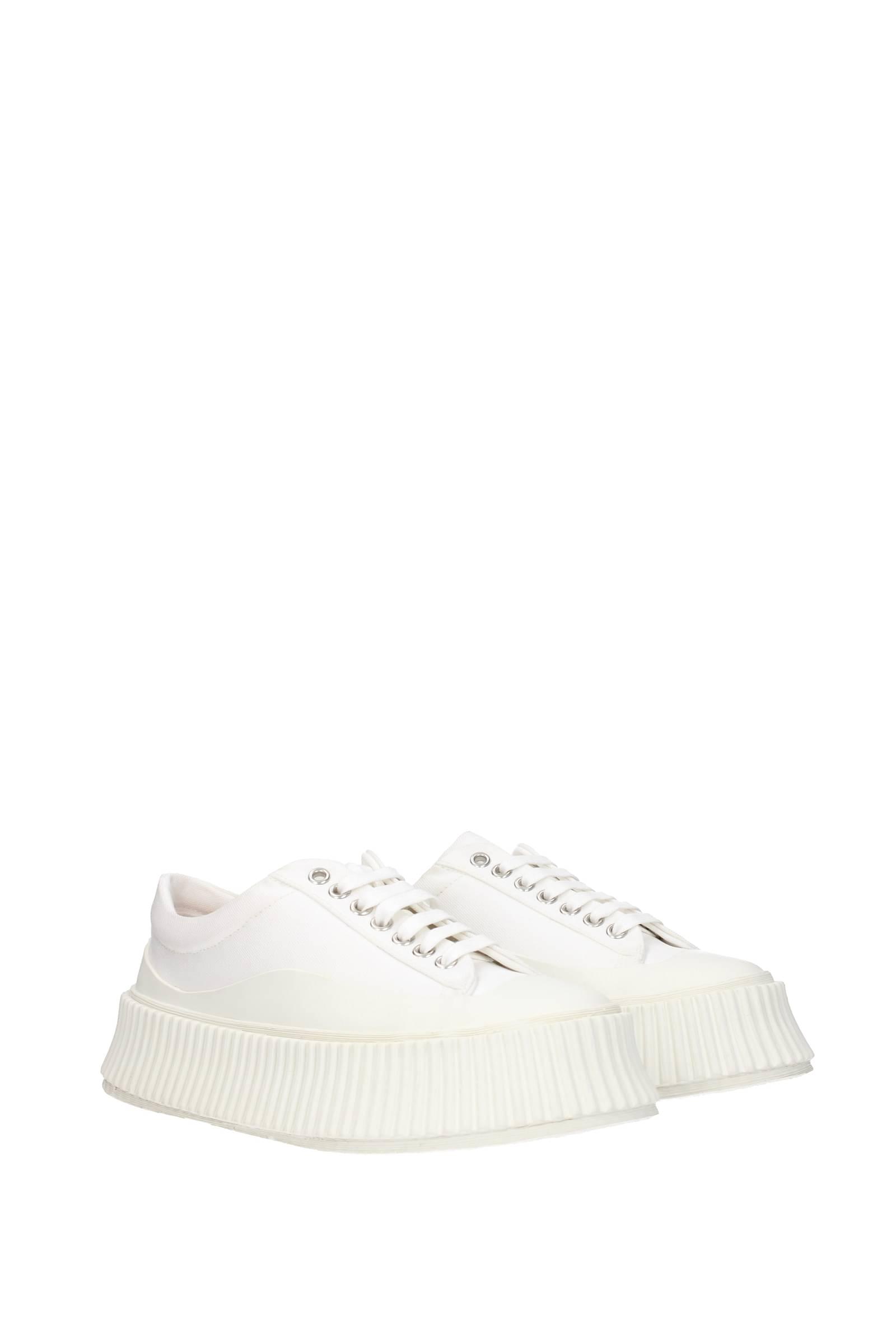 Jil Sander Sneakers Fabric in White | Lyst