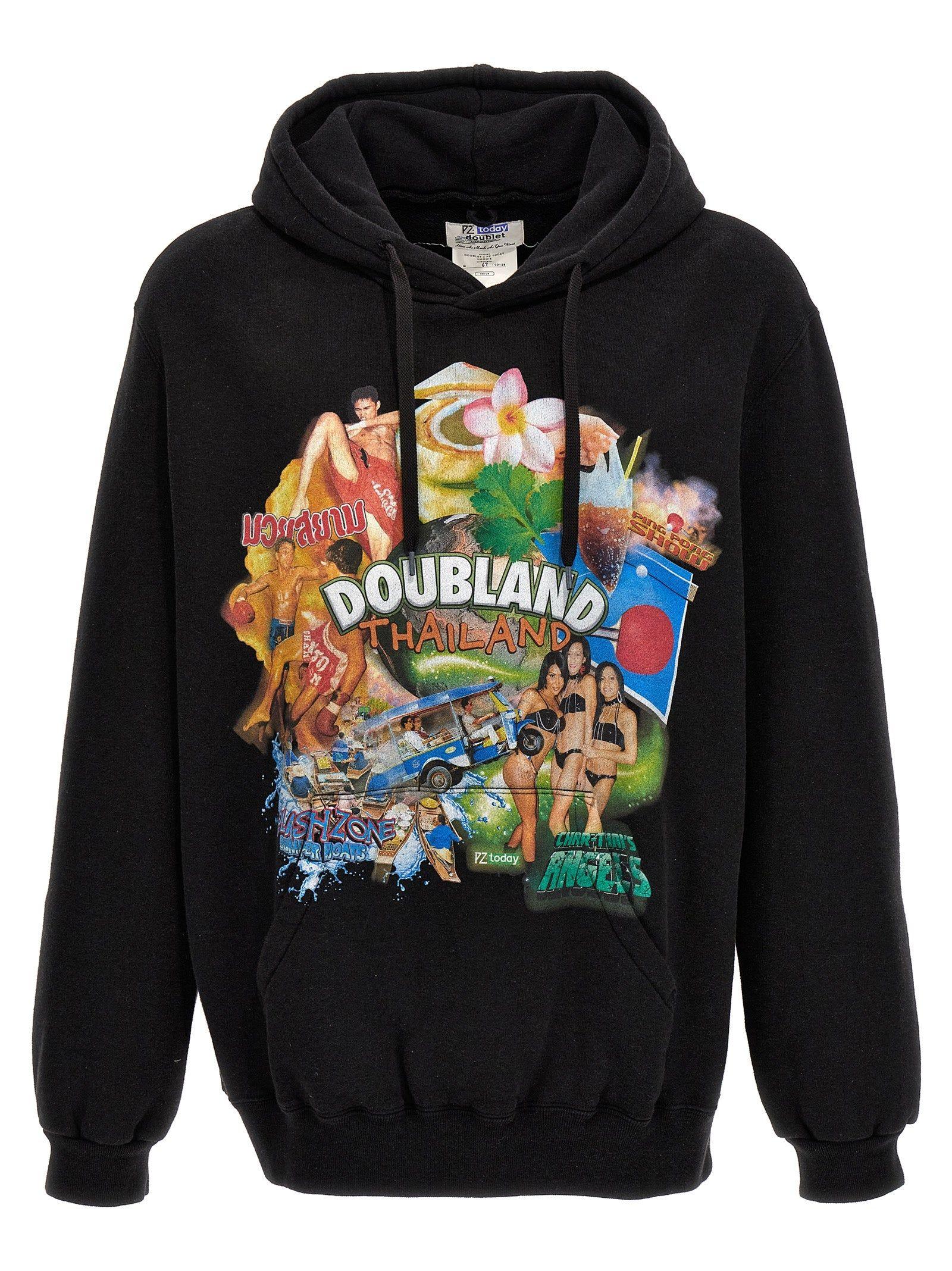 Doublet Printed Hoodie Sweatshirt Multicolor in Gray for Men | Lyst