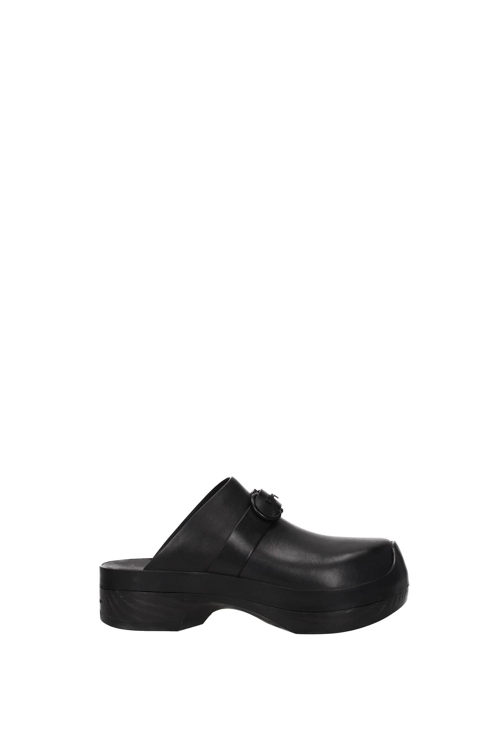 Ferragamo Slippers And Clogs Nope Leather in Black
