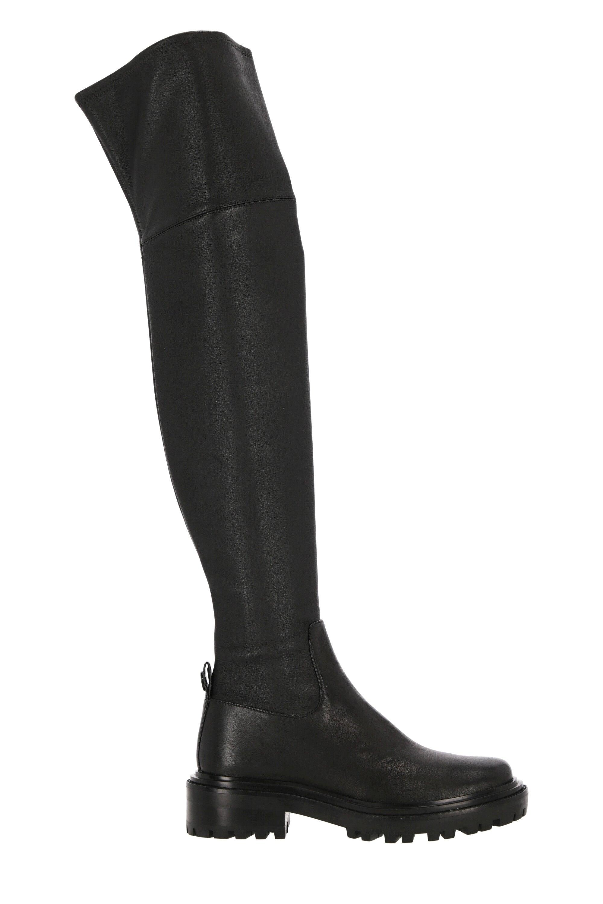 Tory Burch Utility Lug Kneehigh Boots in Black Lyst