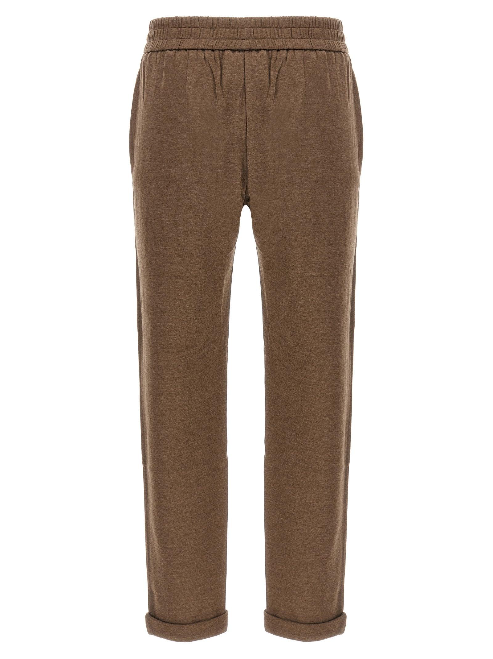 パンツ Brunello Cucinelli Pants With Shiny Pocket Detail Brunello Cucinelli Shiny Pocket Detail Pants in Brown | Lyst