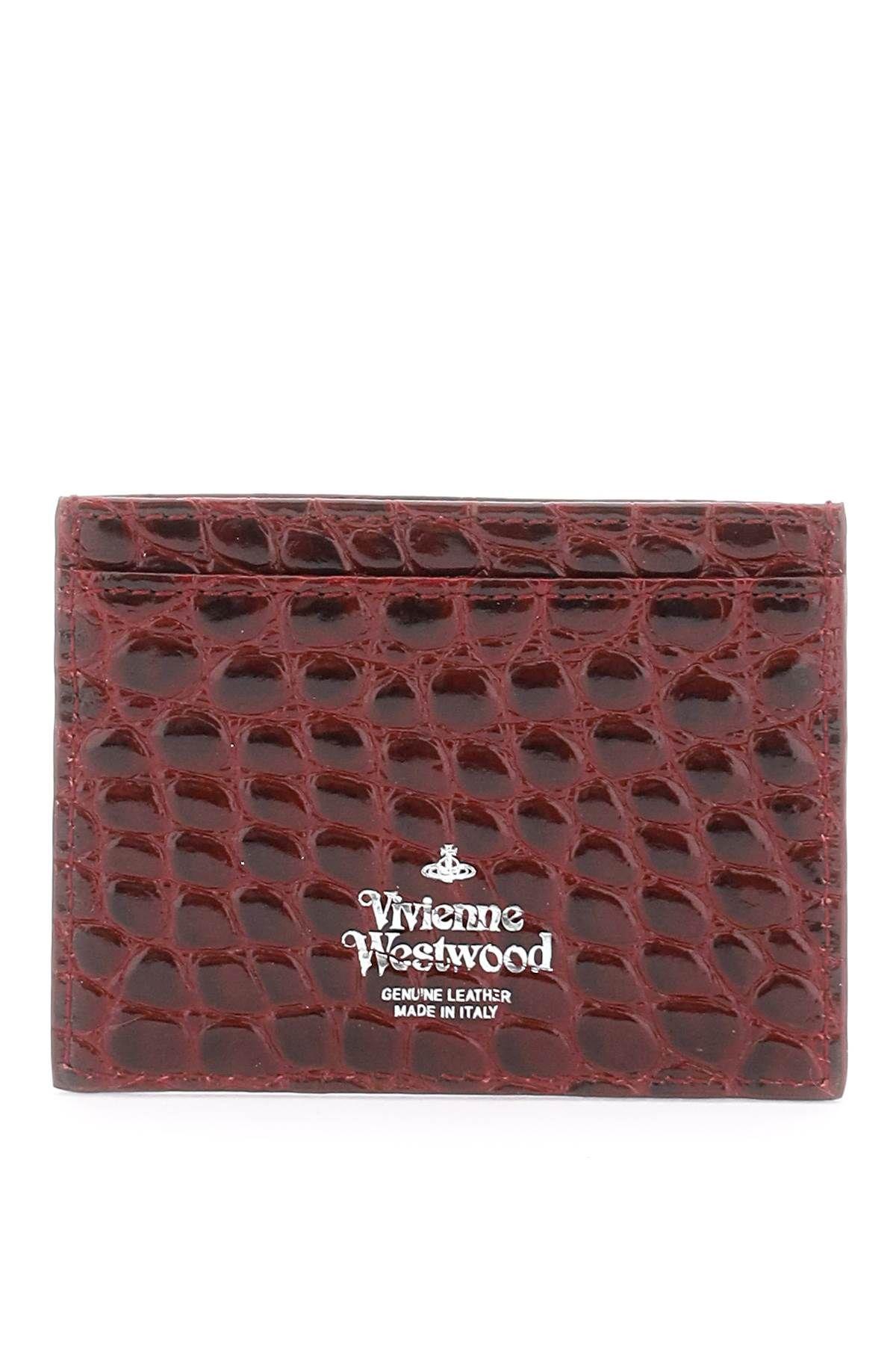 Vivienne Westwood★ORB CROCODILE CARD HOLDER Vivienne Westwood Crocodile Card Holder in Purple | Lyst